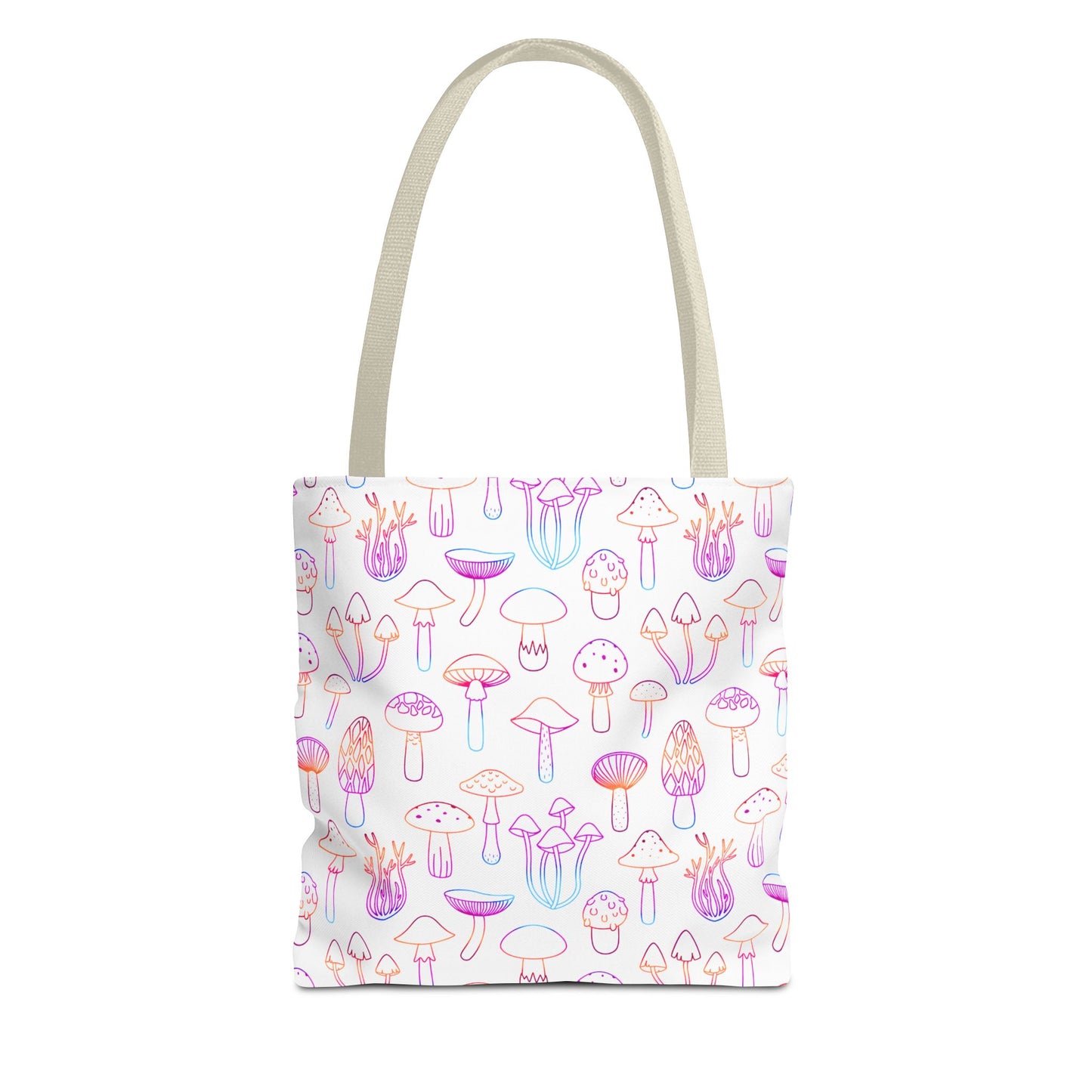 Colorful Mushroom Pattern Tote Bag - Eco-Friendly Grocery or Beach Tote
