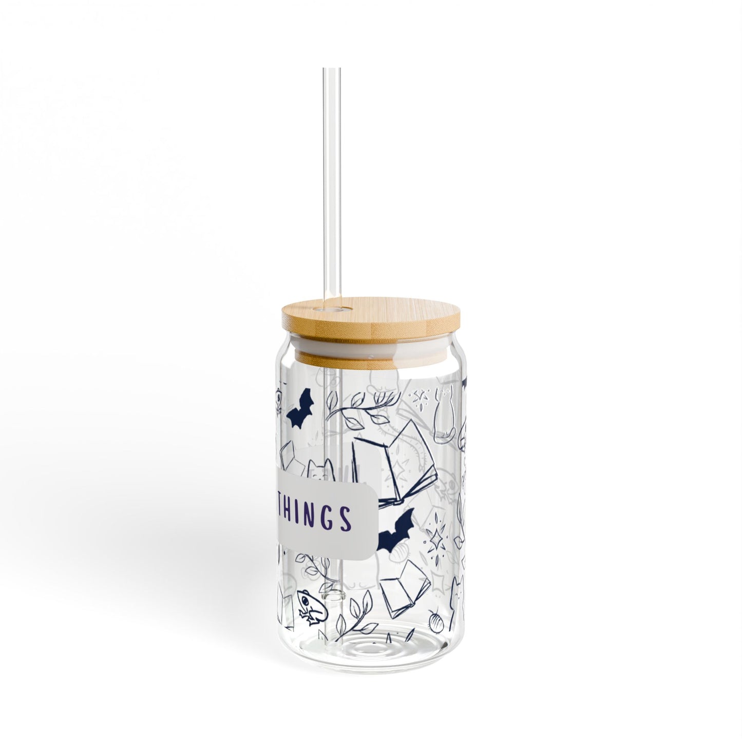 Just Girl Things Sipper Glass, 16oz