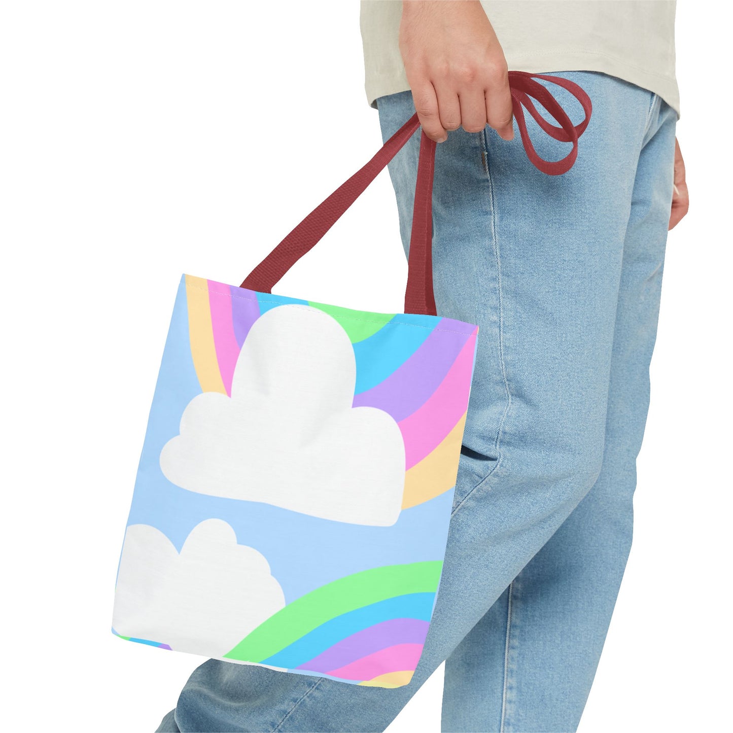 Pastel Rainbows & Clouds Tote - "Soft, Sweet, and Dreamy!"