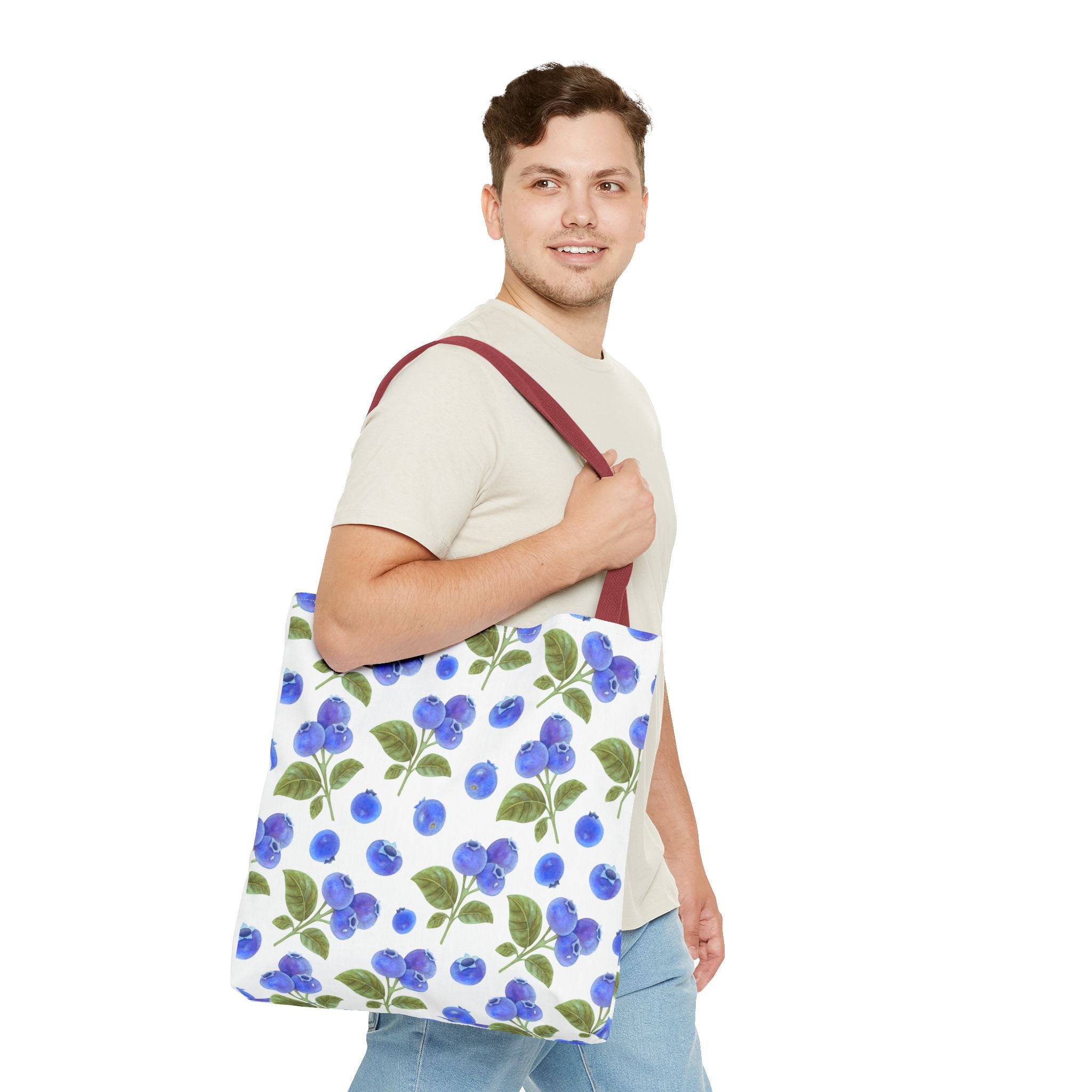 Blueberry Floral Tote Bag - Stylish and Eco-Friendly Shopping