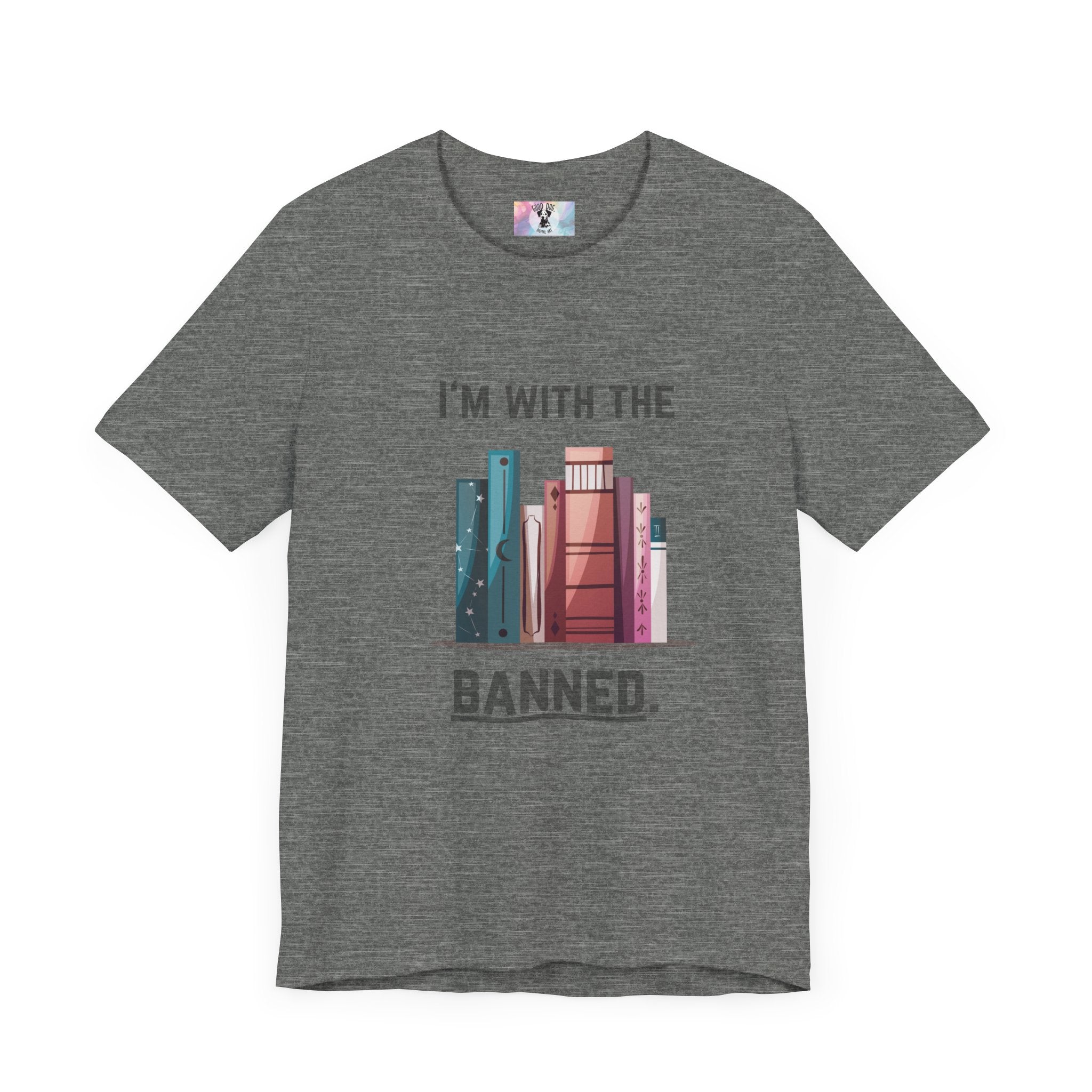 I'm with the Banned Book Tee | Literary Humor Shirt | Book Lover Gift | Unisex T-Shirt | Reading Advocacy Tee, Perfect for Book Festivals,