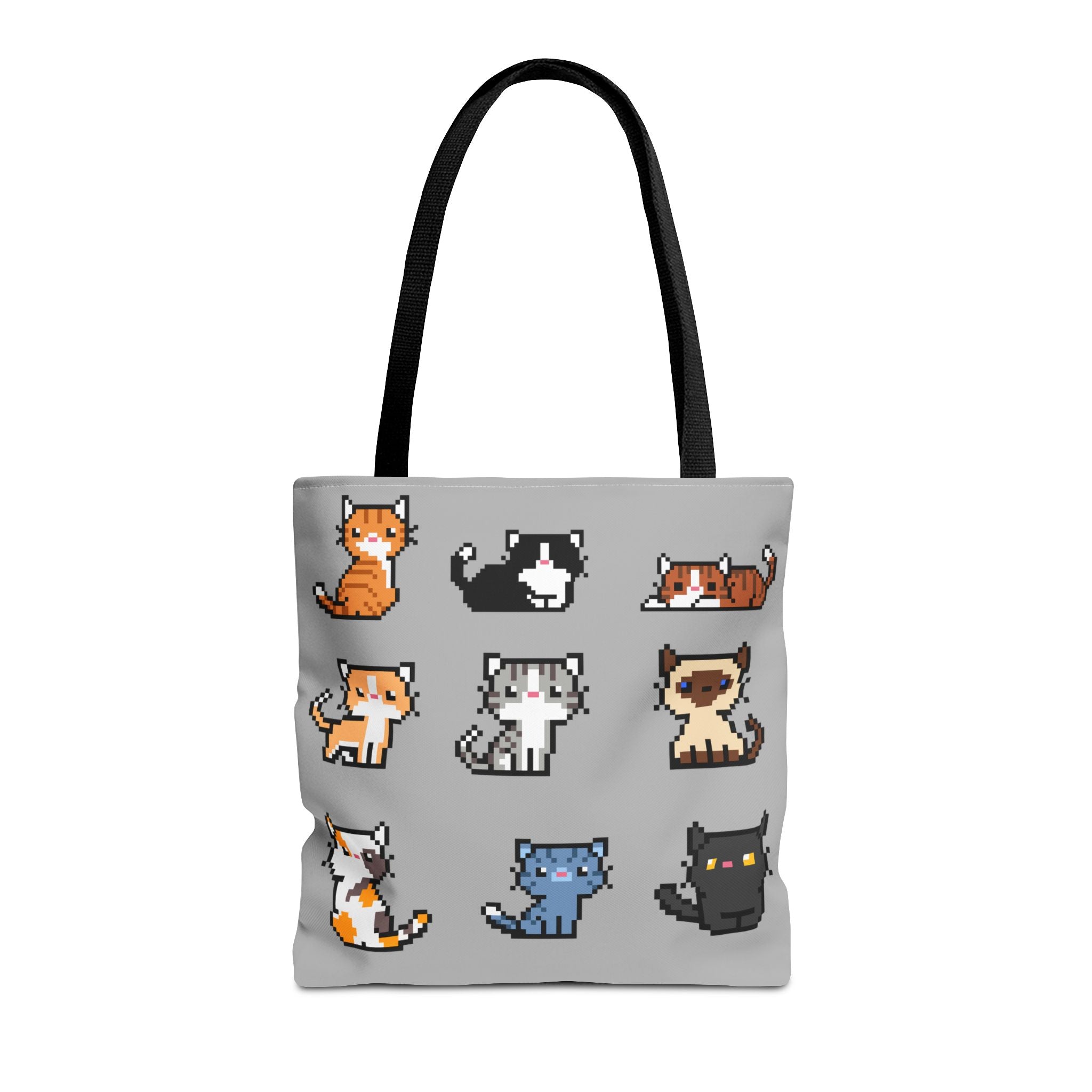 Cute Pixel Art Cat Tote Bag - Perfect for Cat Lovers & Everyday Use