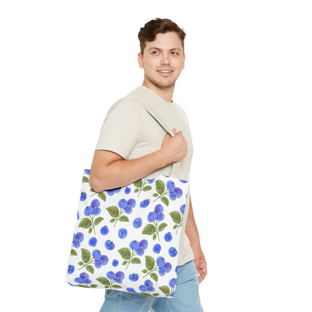 Blueberry Floral Tote Bag - Stylish and Eco-Friendly Shopping