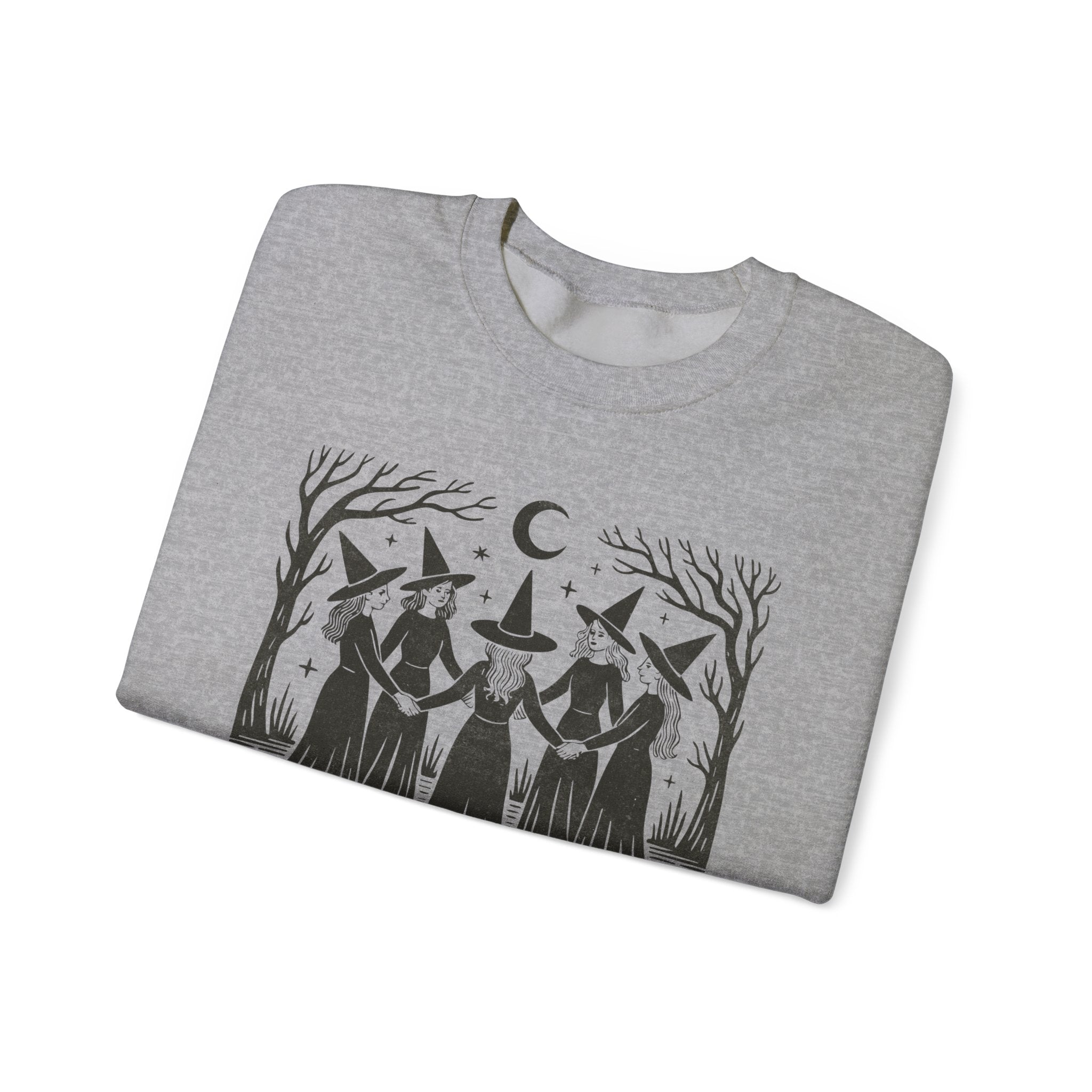 Witchy Crewneck Sweatshirt for Girls | Cozy Casual Wear, Gift for Witchy Friends, Halloween Apparel, Magical Fashion, Everyday Comfort