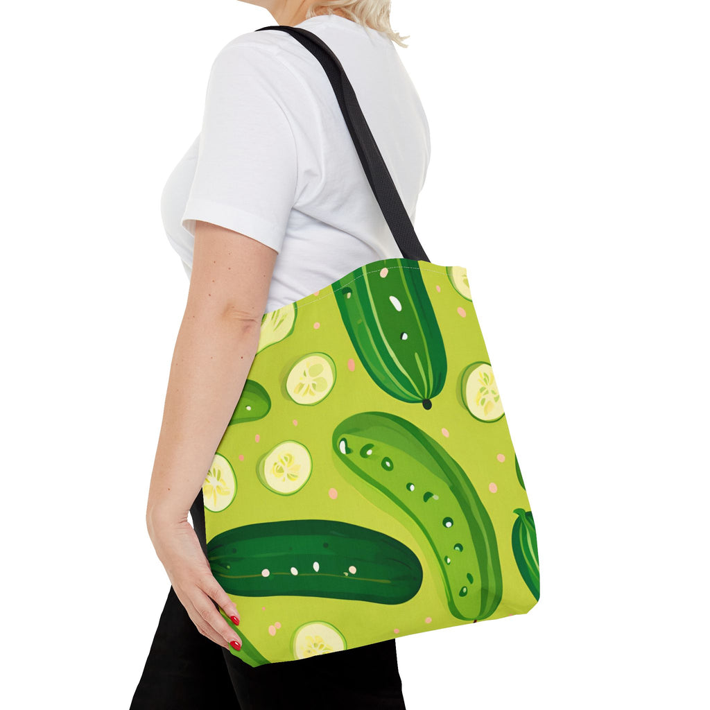Pickles Pattern Tote Bag - Stylish Reusable Grocery & Beach Bag