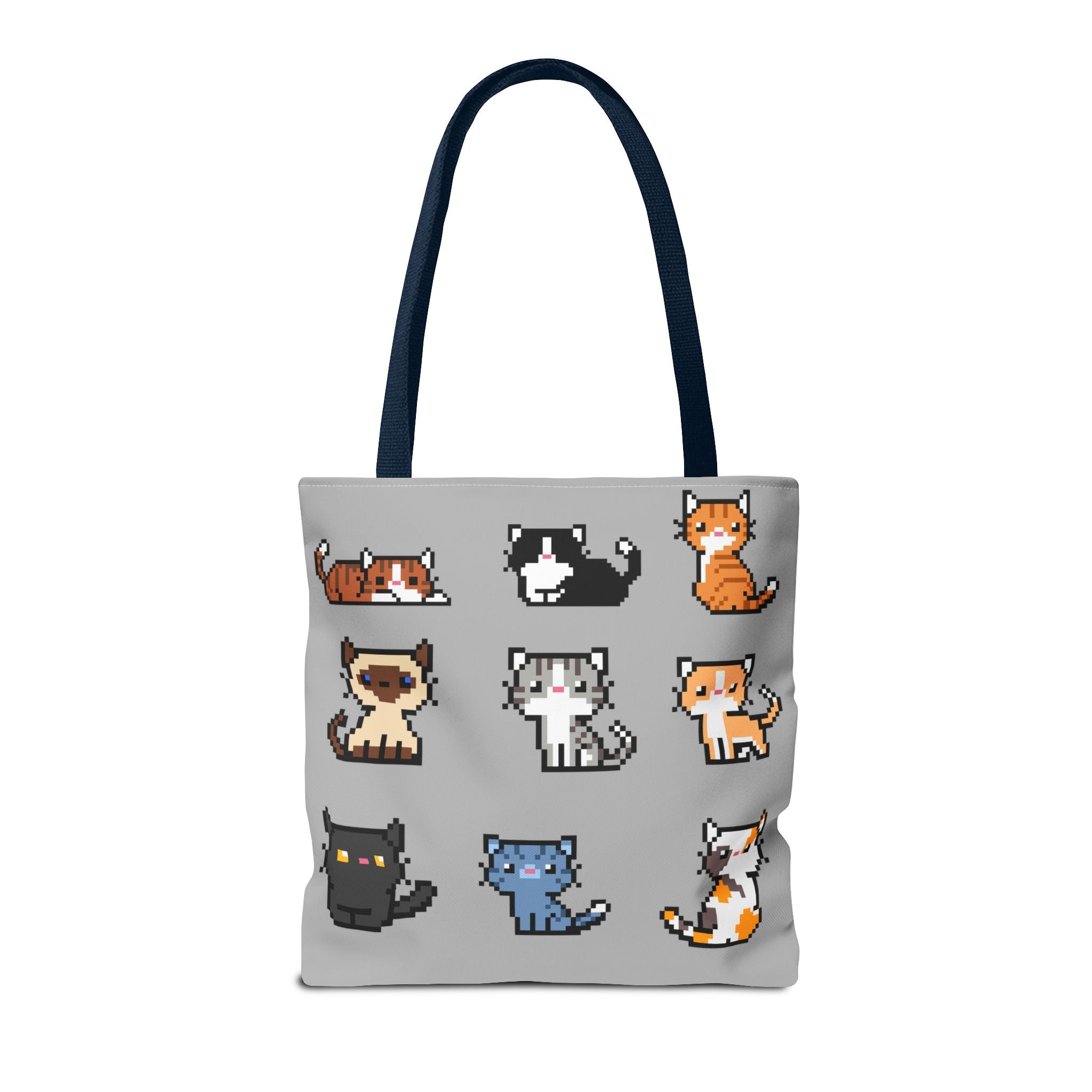 Cute Pixel Art Cat Tote Bag - Perfect for Cat Lovers & Everyday Use