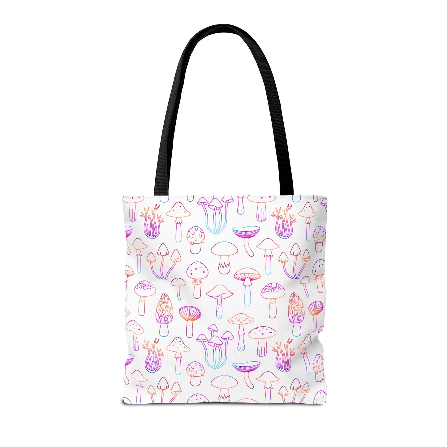 Colorful Mushroom Pattern Tote Bag - Eco-Friendly Grocery or Beach Tote