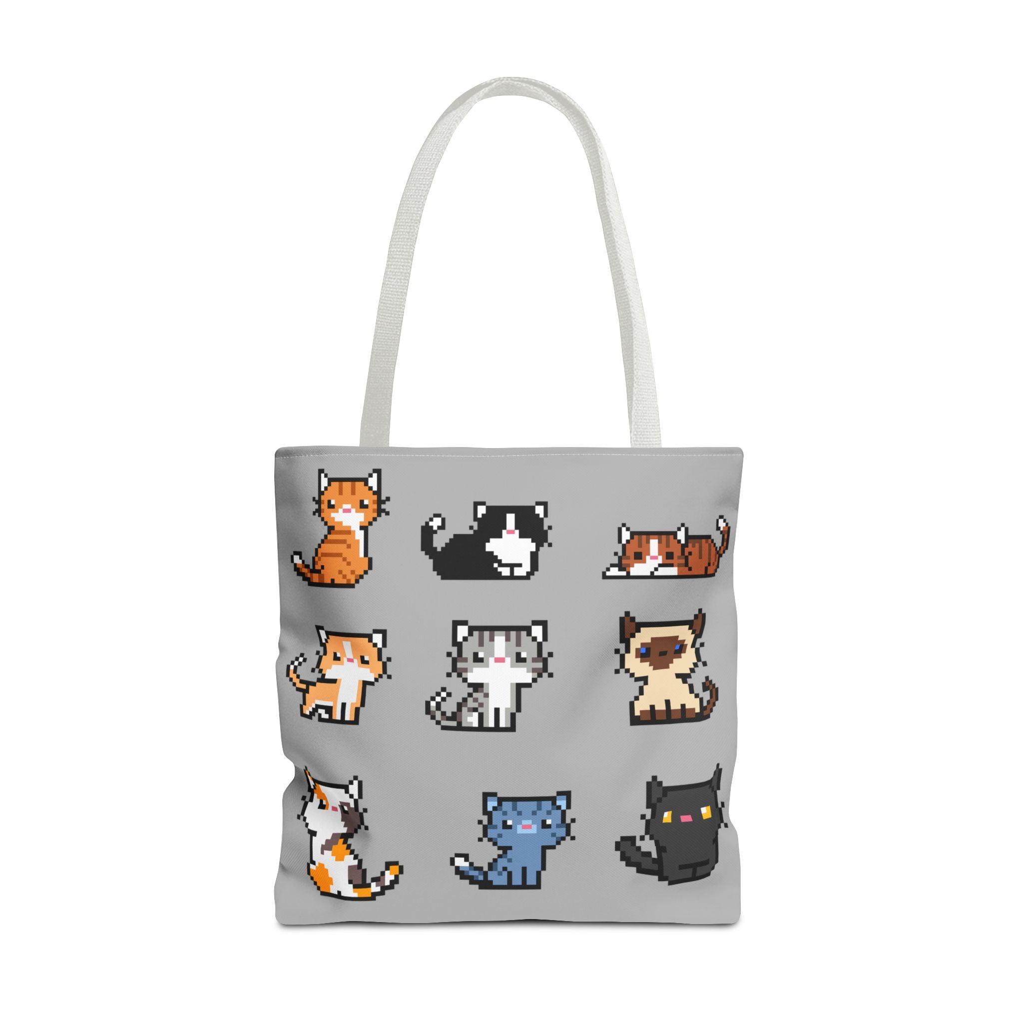 Cute Pixel Art Cat Tote Bag - Perfect for Cat Lovers & Everyday Use