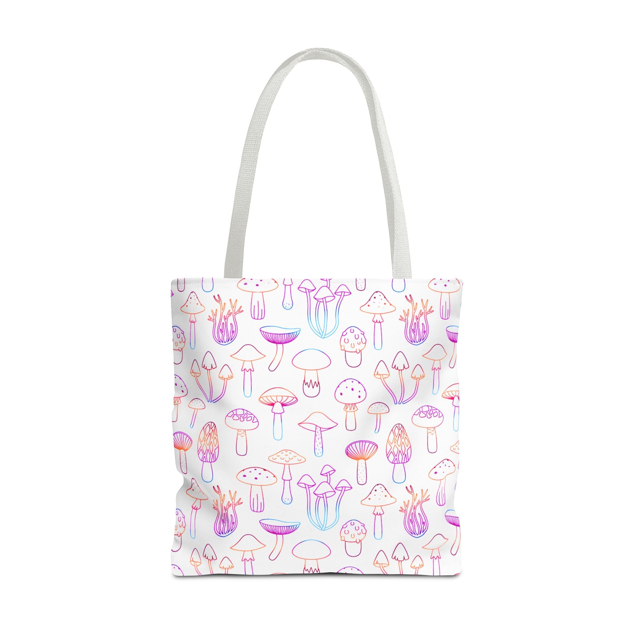 Colorful Mushroom Pattern Tote Bag - Eco-Friendly Grocery or Beach Tote