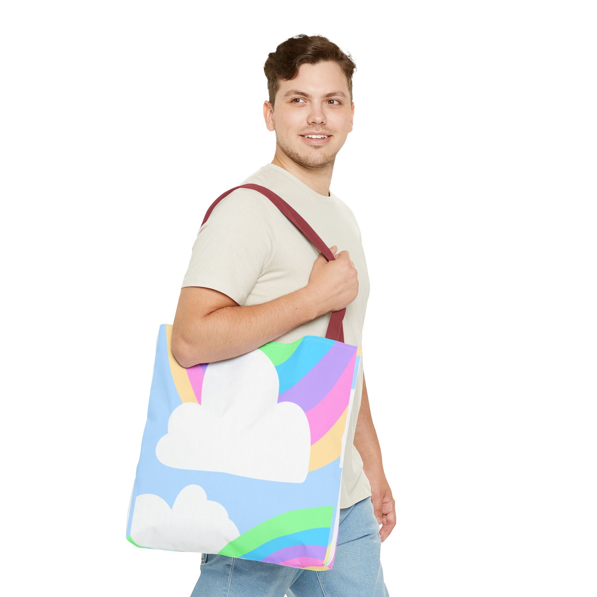 Pastel Rainbows & Clouds Tote - "Soft, Sweet, and Dreamy!"