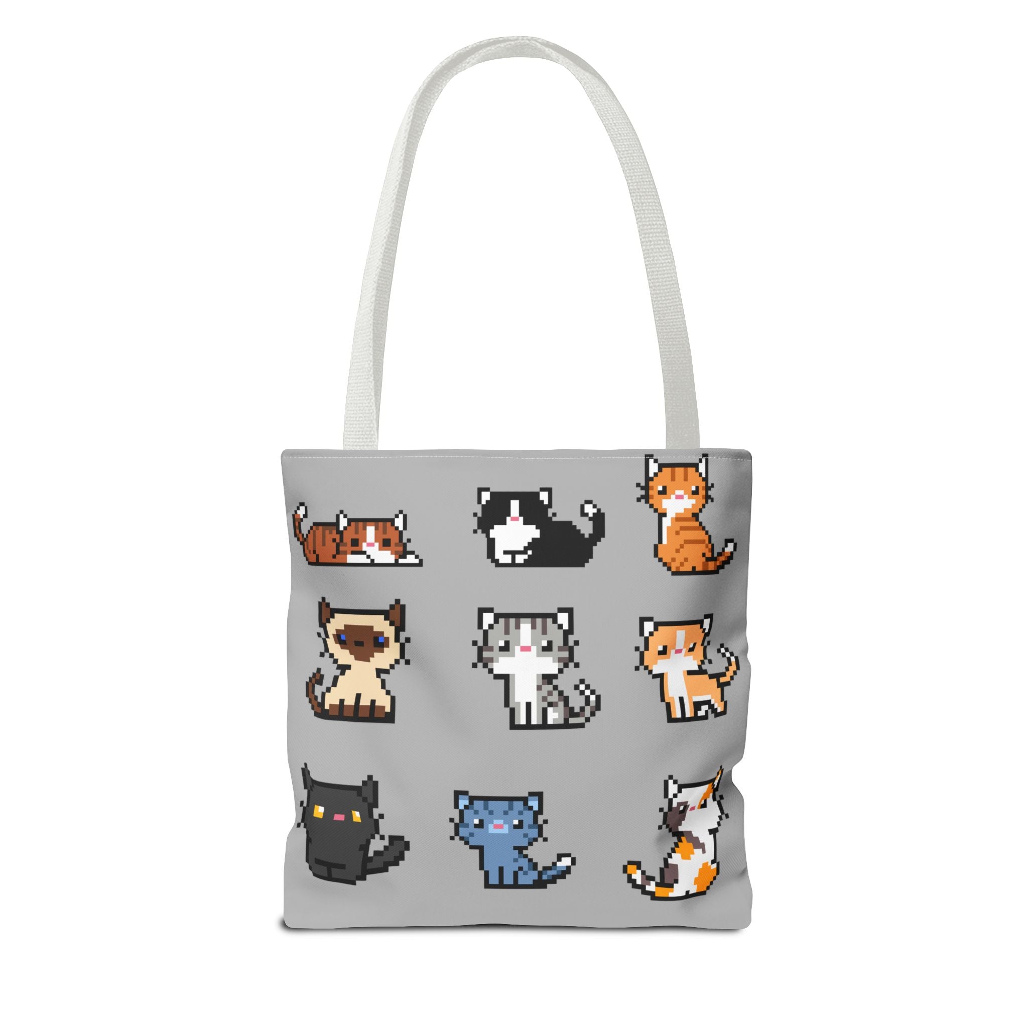 Cute Pixel Art Cat Tote Bag - Perfect for Cat Lovers & Everyday Use