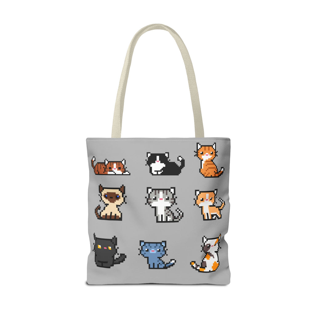 Cute Pixel Art Cat Tote Bag - Perfect for Cat Lovers & Everyday Use
