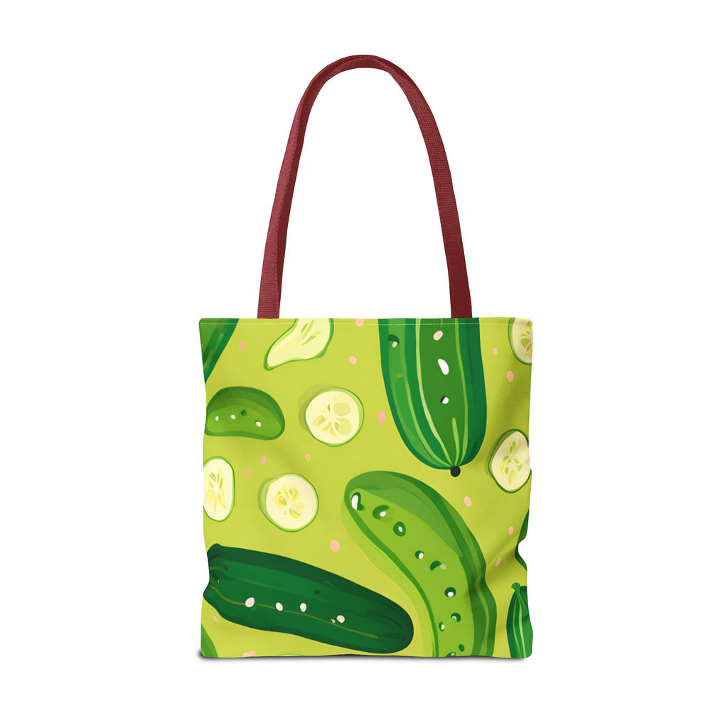 Pickles Pattern Tote Bag - Stylish Reusable Grocery & Beach Bag