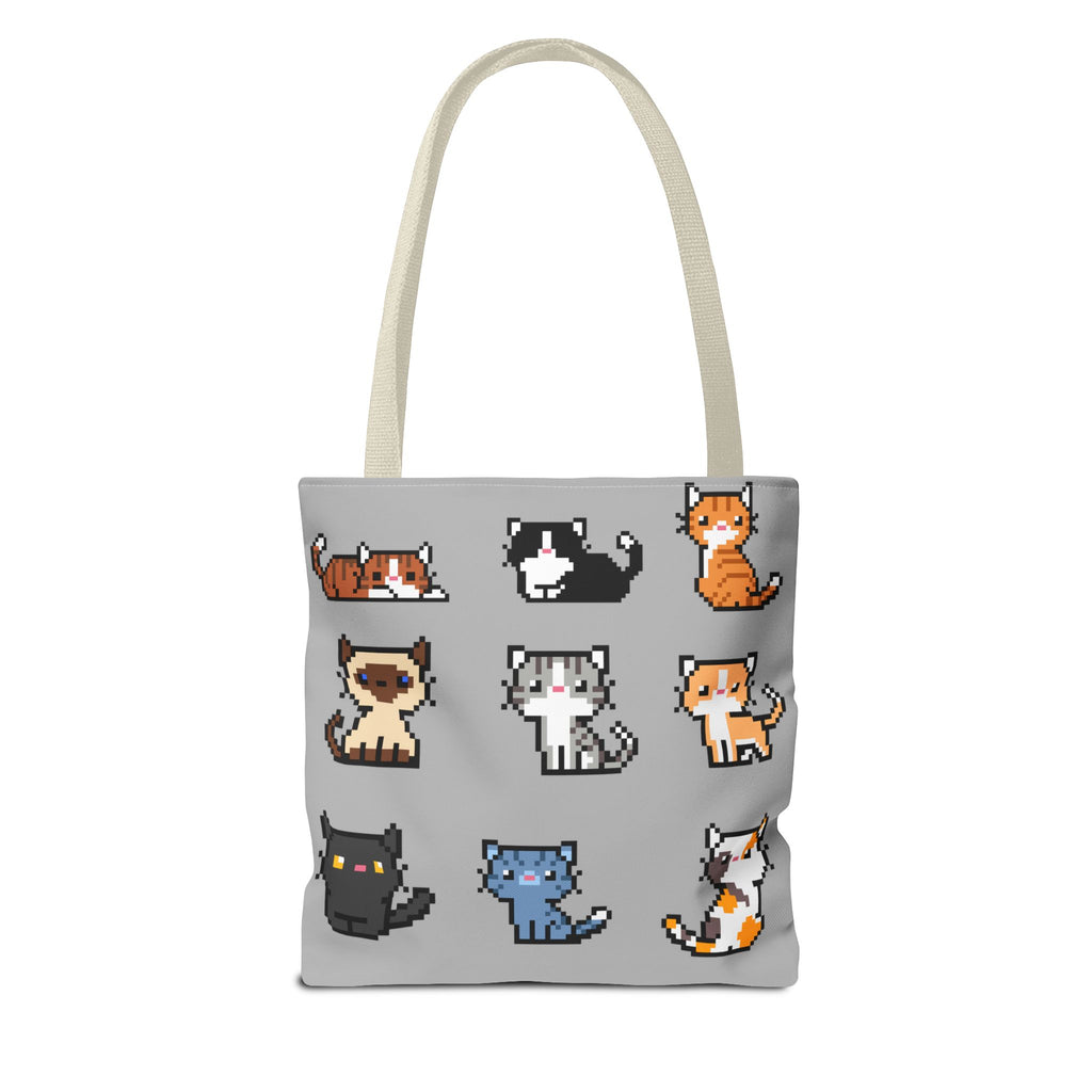 Cute Pixel Art Cat Tote Bag - Perfect for Cat Lovers & Everyday Use