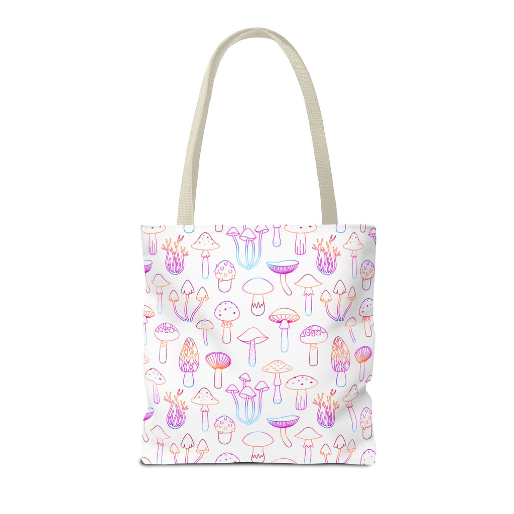 Colorful Mushroom Pattern Tote Bag - Eco-Friendly Grocery or Beach Tote