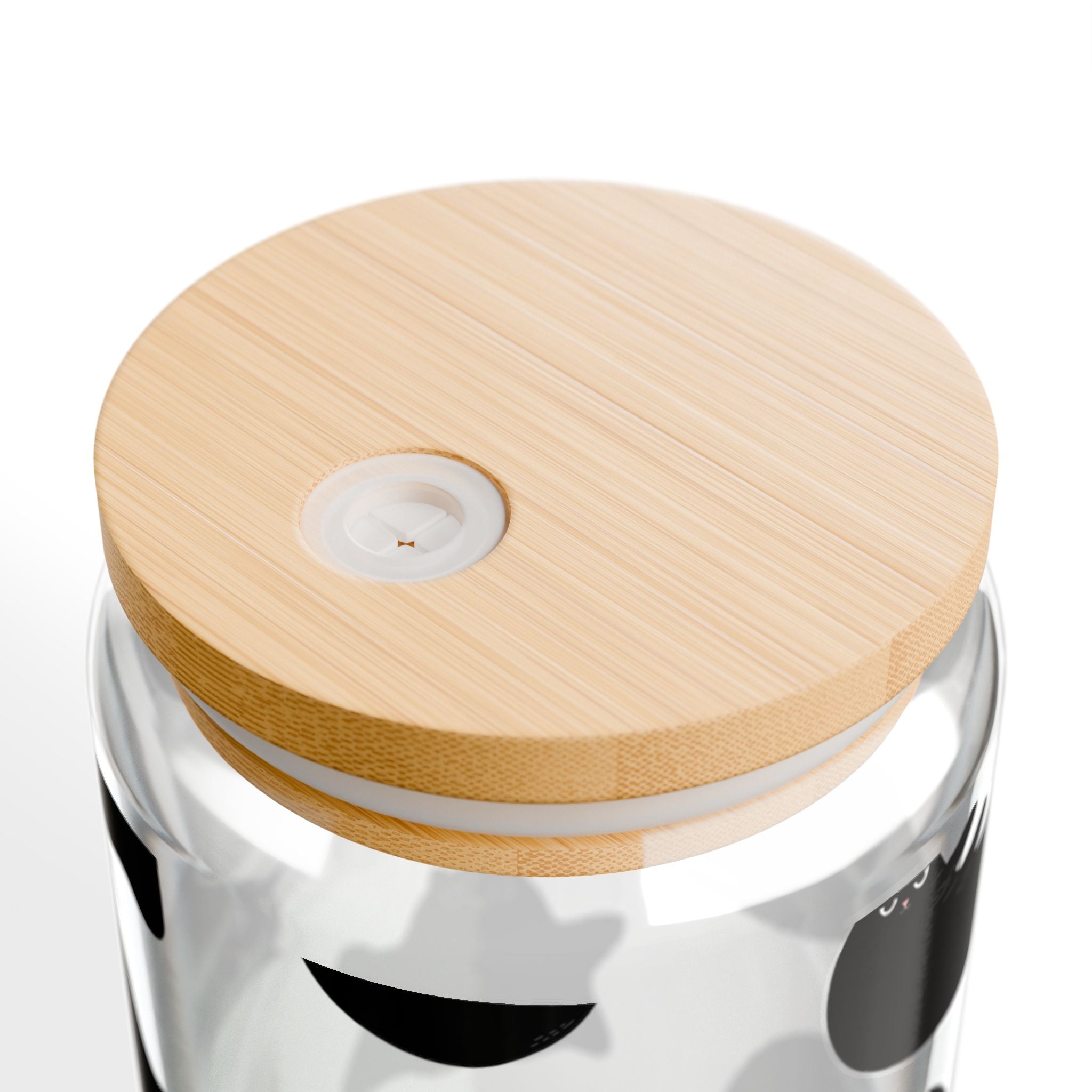 Cute Ghost-Cat 16oz Sipper Glass with Straw