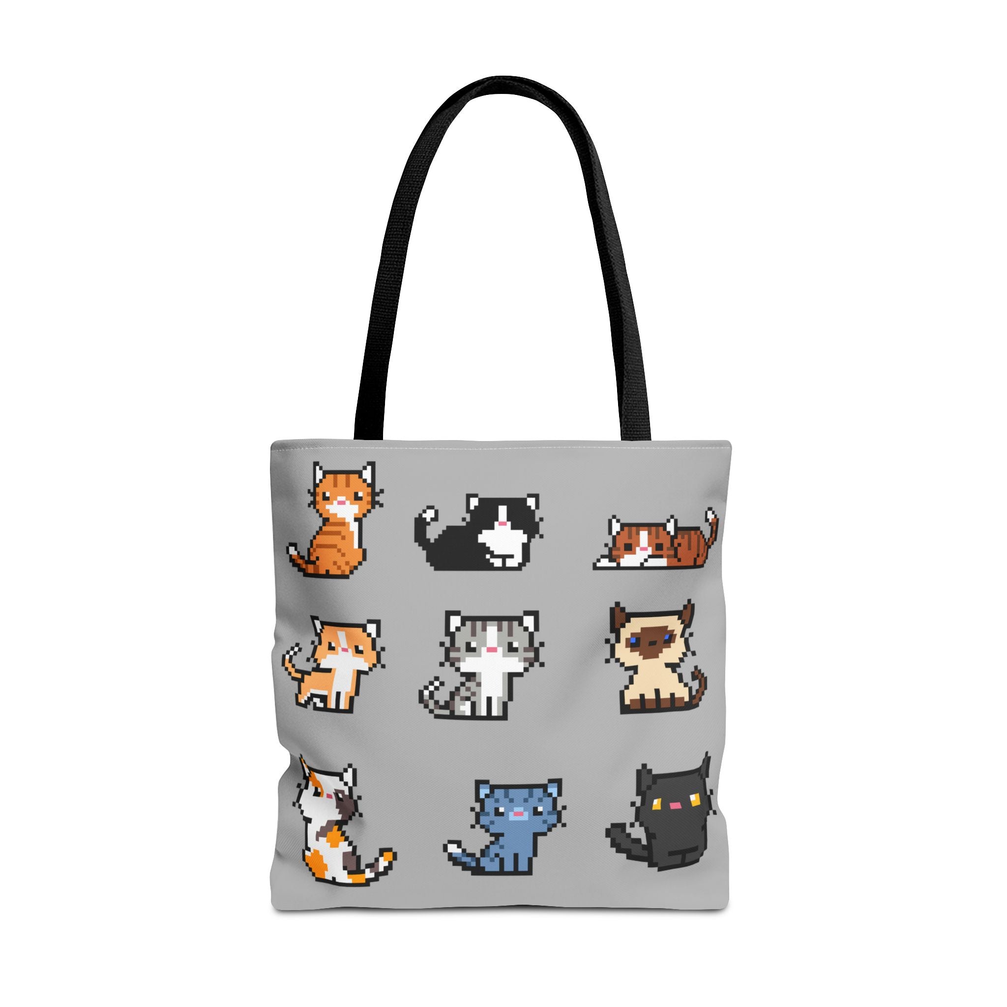 Cute Pixel Art Cat Tote Bag - Perfect for Cat Lovers & Everyday Use