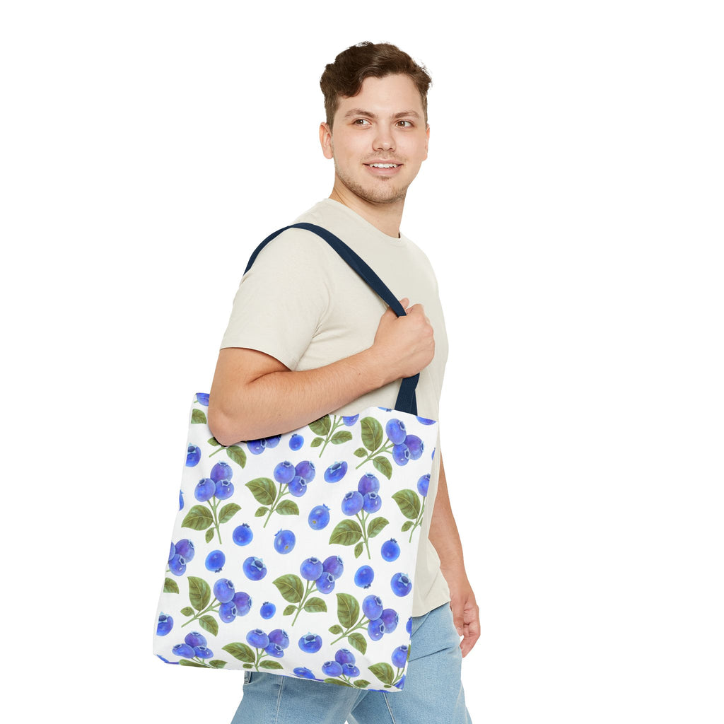 Blueberry Floral Tote Bag - Stylish and Eco-Friendly Shopping