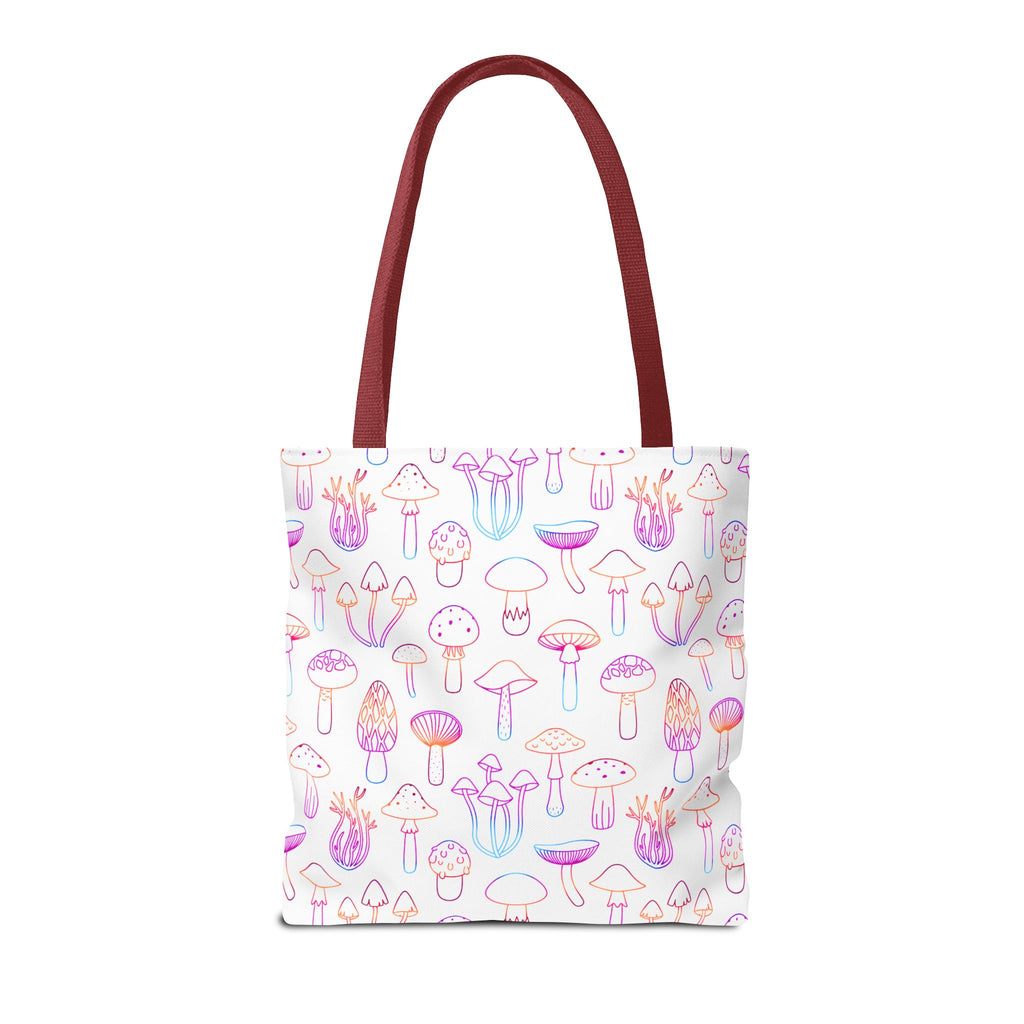 Colorful Mushroom Pattern Tote Bag - Eco-Friendly Grocery or Beach Tote