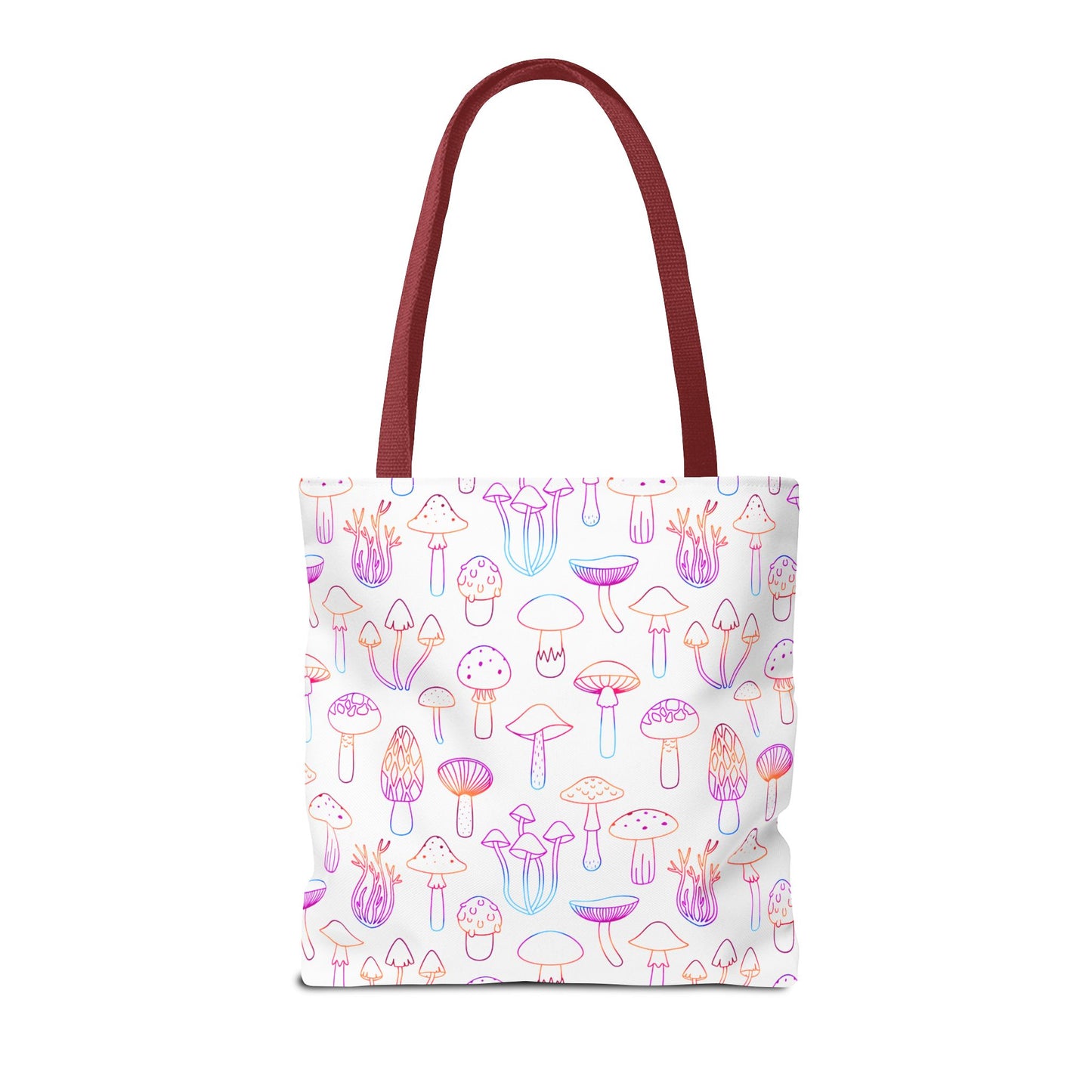 Colorful Mushroom Pattern Tote Bag - Eco-Friendly Grocery or Beach Tote