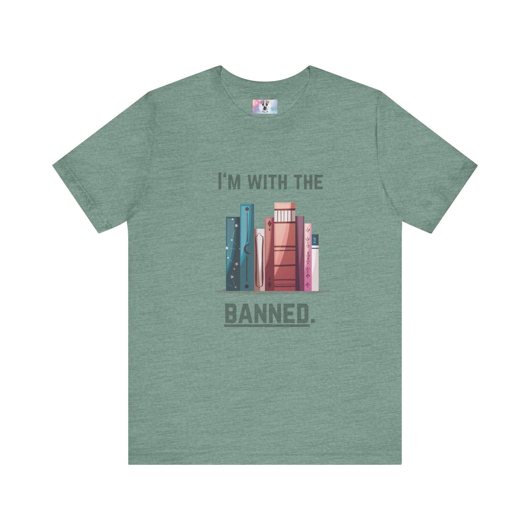I'm with the Banned Book Tee | Literary Humor Shirt | Book Lover Gift | Unisex T-Shirt | Reading Advocacy Tee, Perfect for Book Festivals,