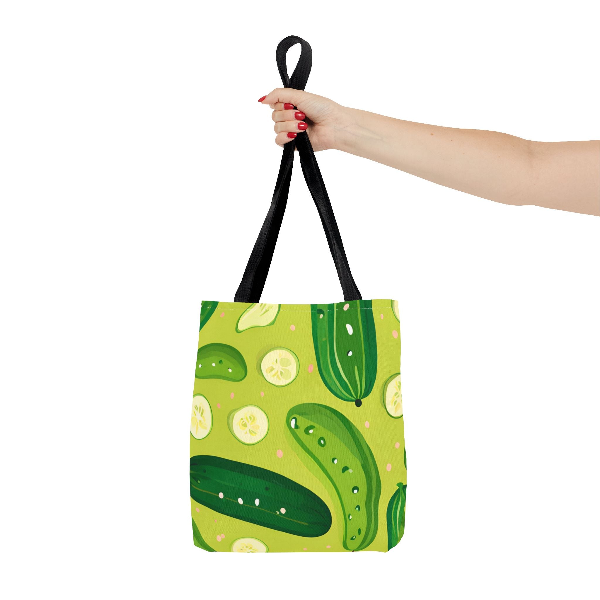 Pickles Pattern Tote Bag - Stylish Reusable Grocery & Beach Bag