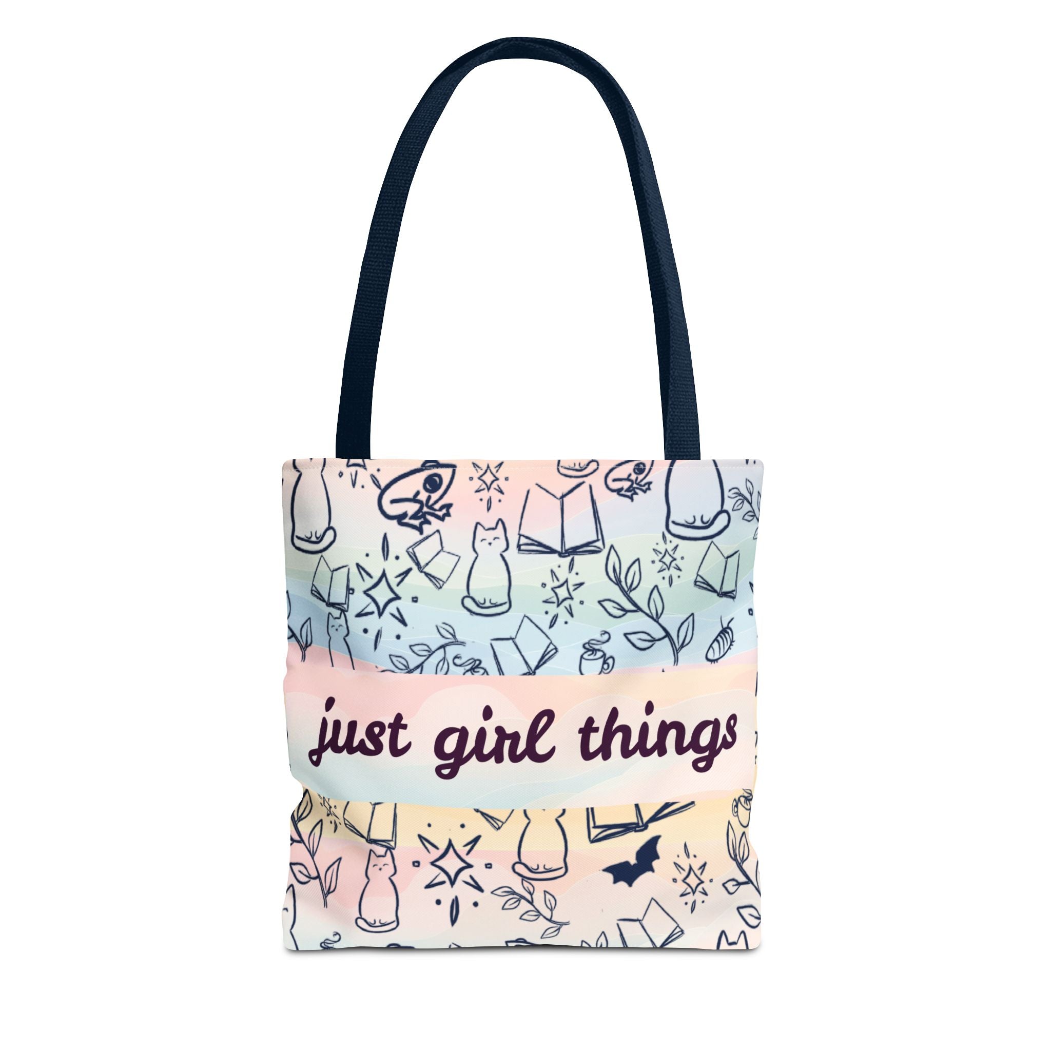 Just Girl Things Tote  "Cats, Books, Frogs & Bats? Yes, Please!"