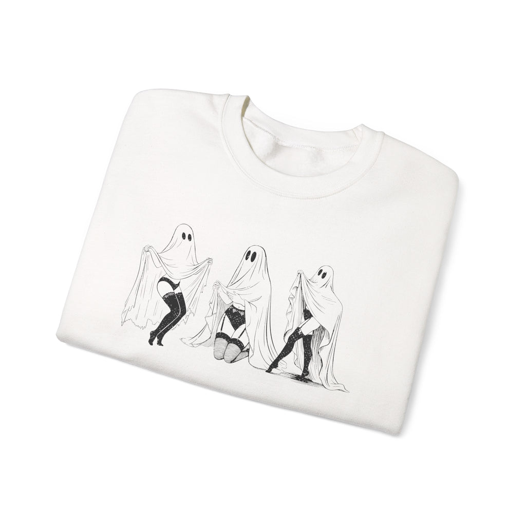 Whimsical Ghost Dance Sweatshirt, Cute Halloween Apparel, Cozy Fall Outfit, Unisex Crewneck, Spooky Costume