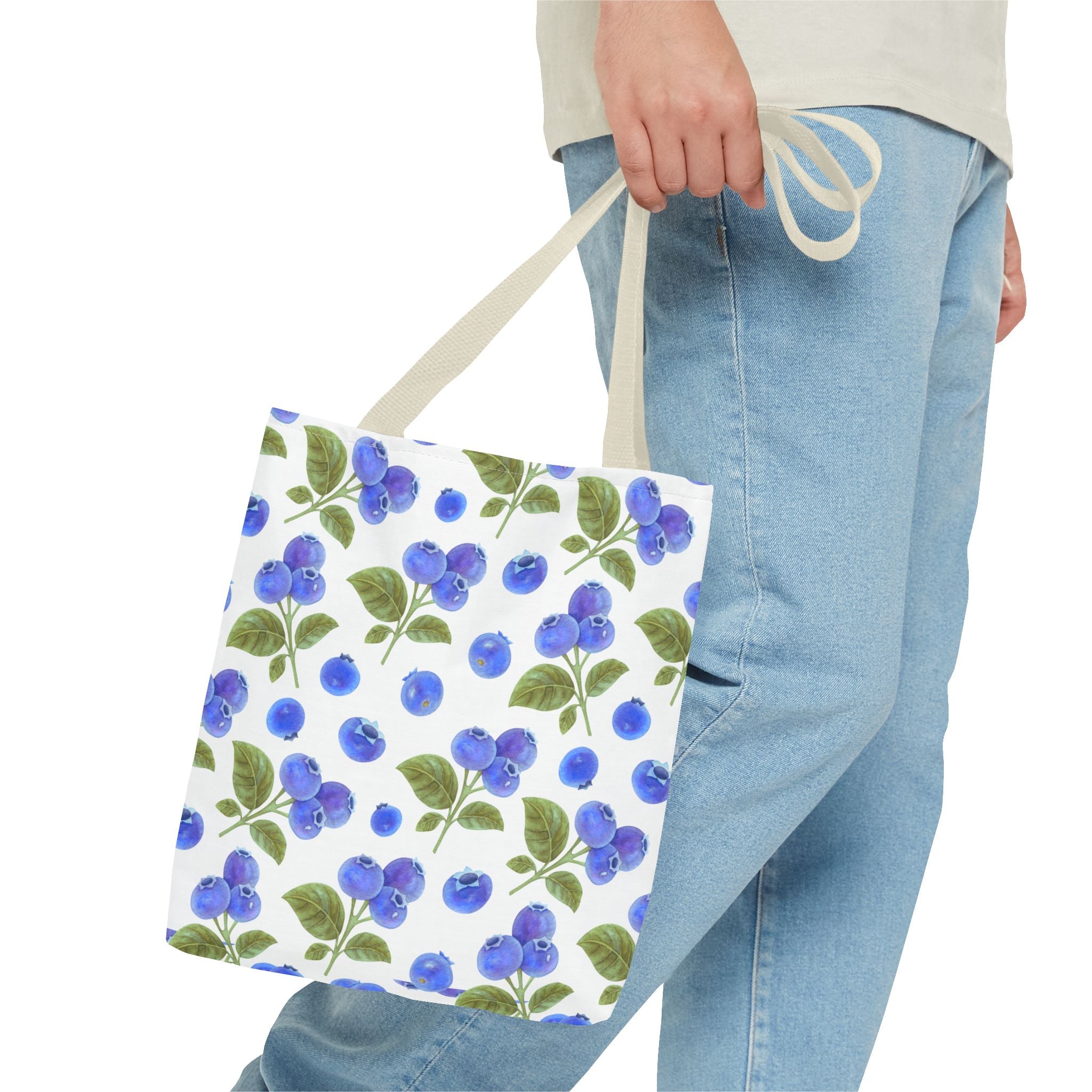 Blueberry Floral Tote Bag - Stylish and Eco-Friendly Shopping