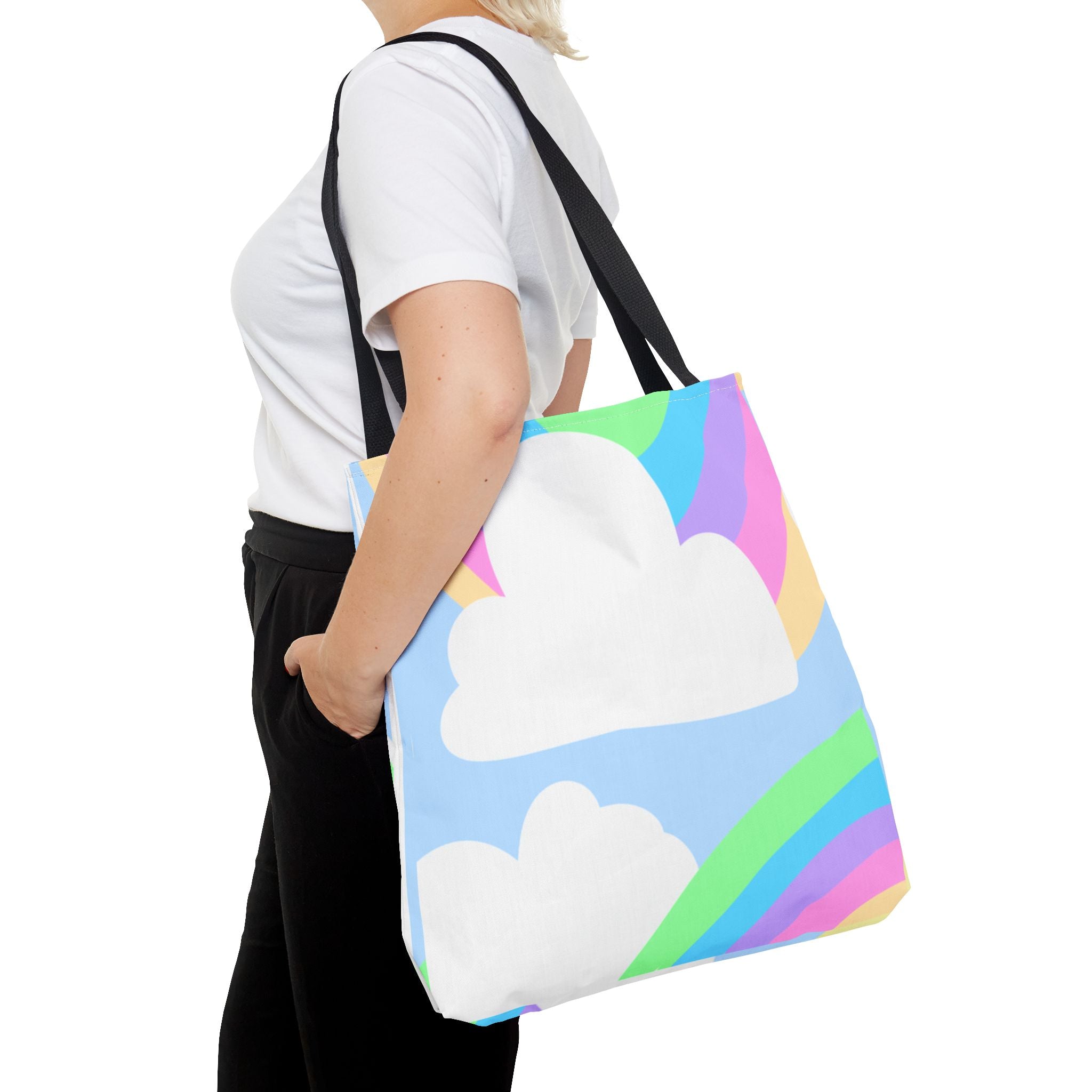 Pastel Rainbows & Clouds Tote - "Soft, Sweet, and Dreamy!"