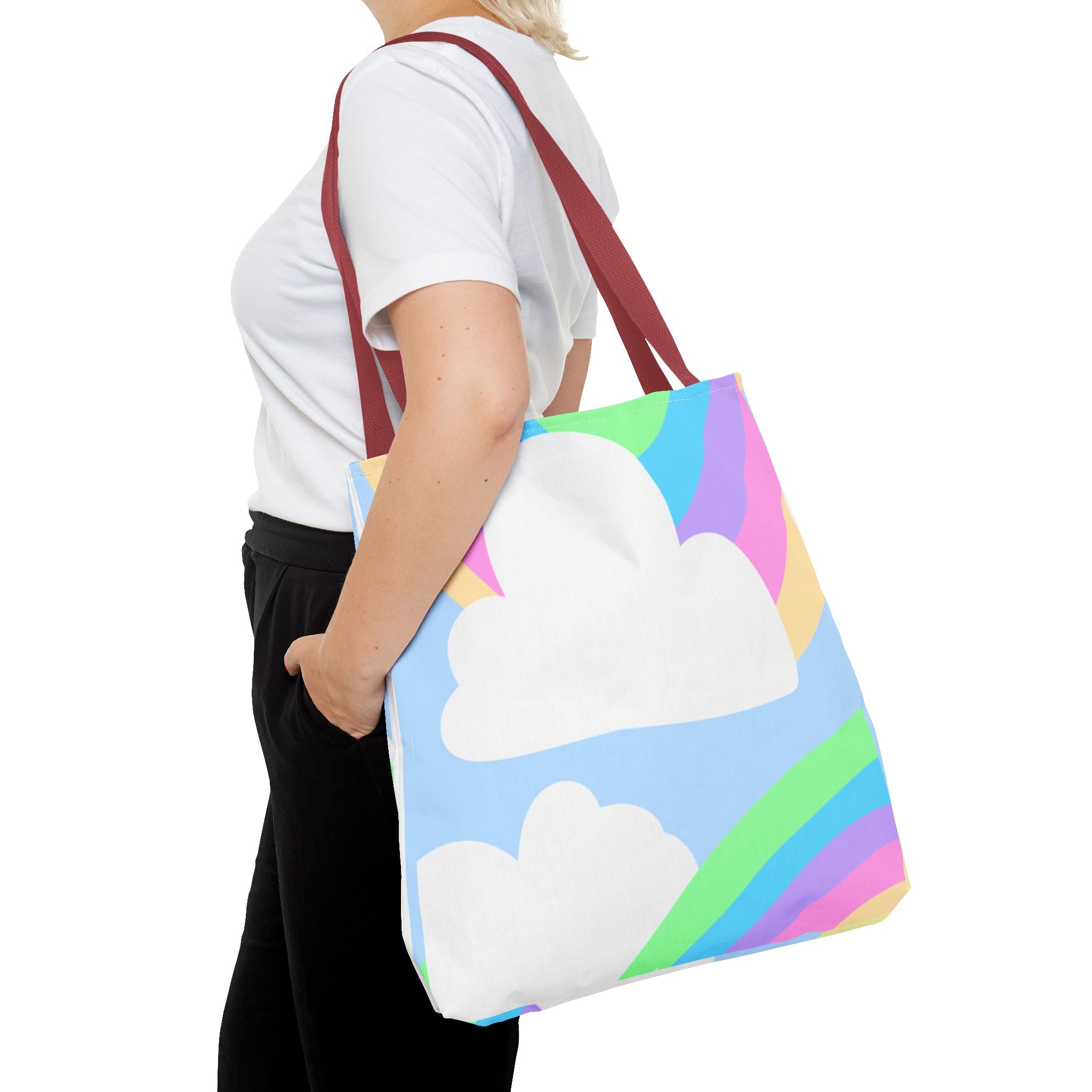 Pastel Rainbows & Clouds Tote - "Soft, Sweet, and Dreamy!"