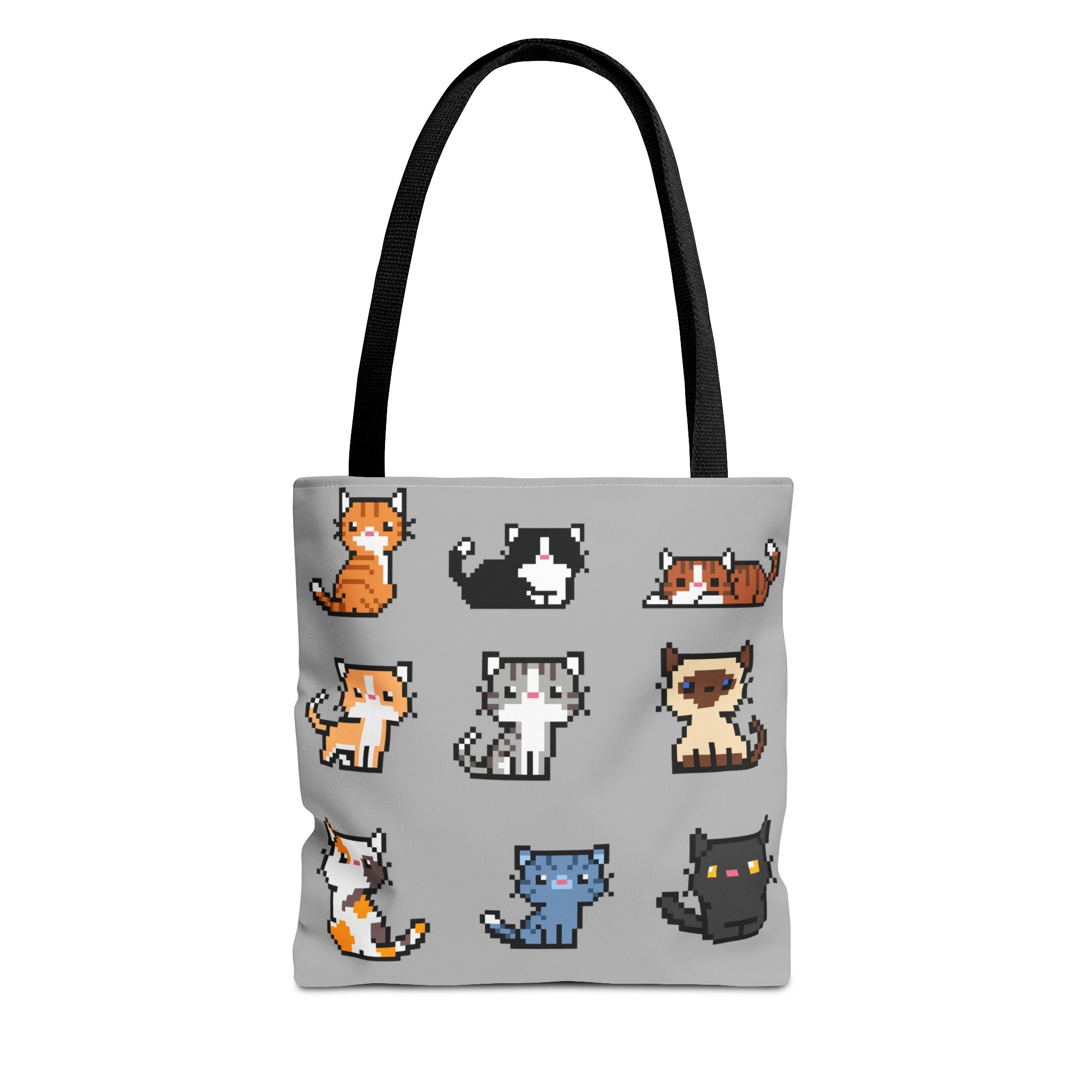 Cute Pixel Art Cat Tote Bag - Perfect for Cat Lovers & Everyday Use