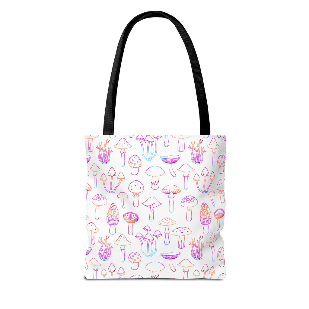 Colorful Mushroom Pattern Tote Bag - Eco-Friendly Grocery or Beach Tote