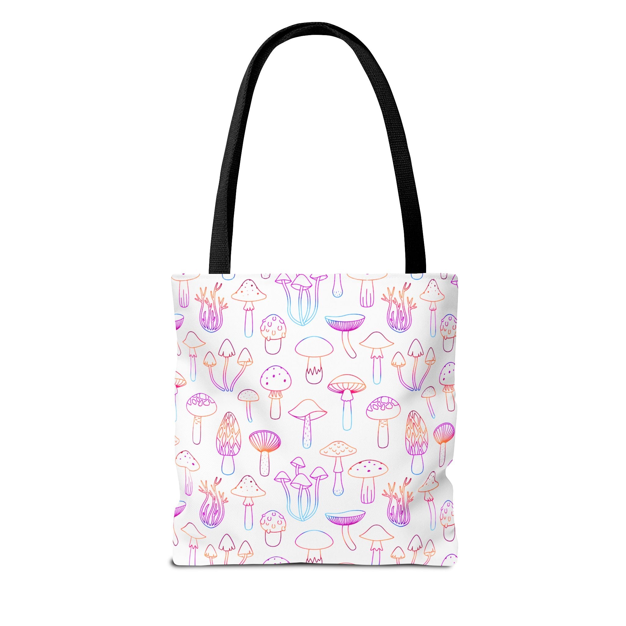 Colorful Mushroom Pattern Tote Bag - Eco-Friendly Grocery or Beach Tote