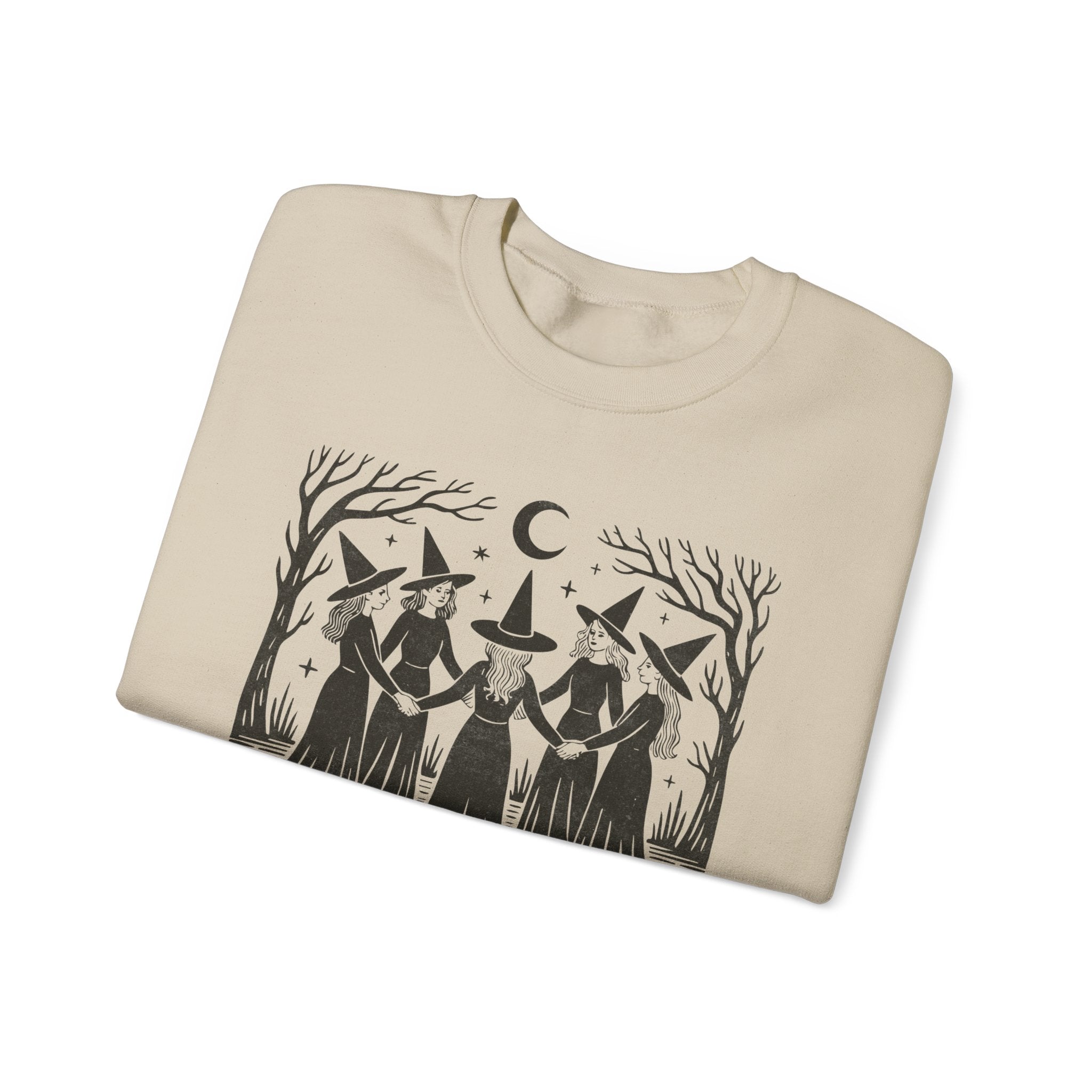 Witchy Crewneck Sweatshirt for Girls | Cozy Casual Wear, Gift for Witchy Friends, Halloween Apparel, Magical Fashion, Everyday Comfort