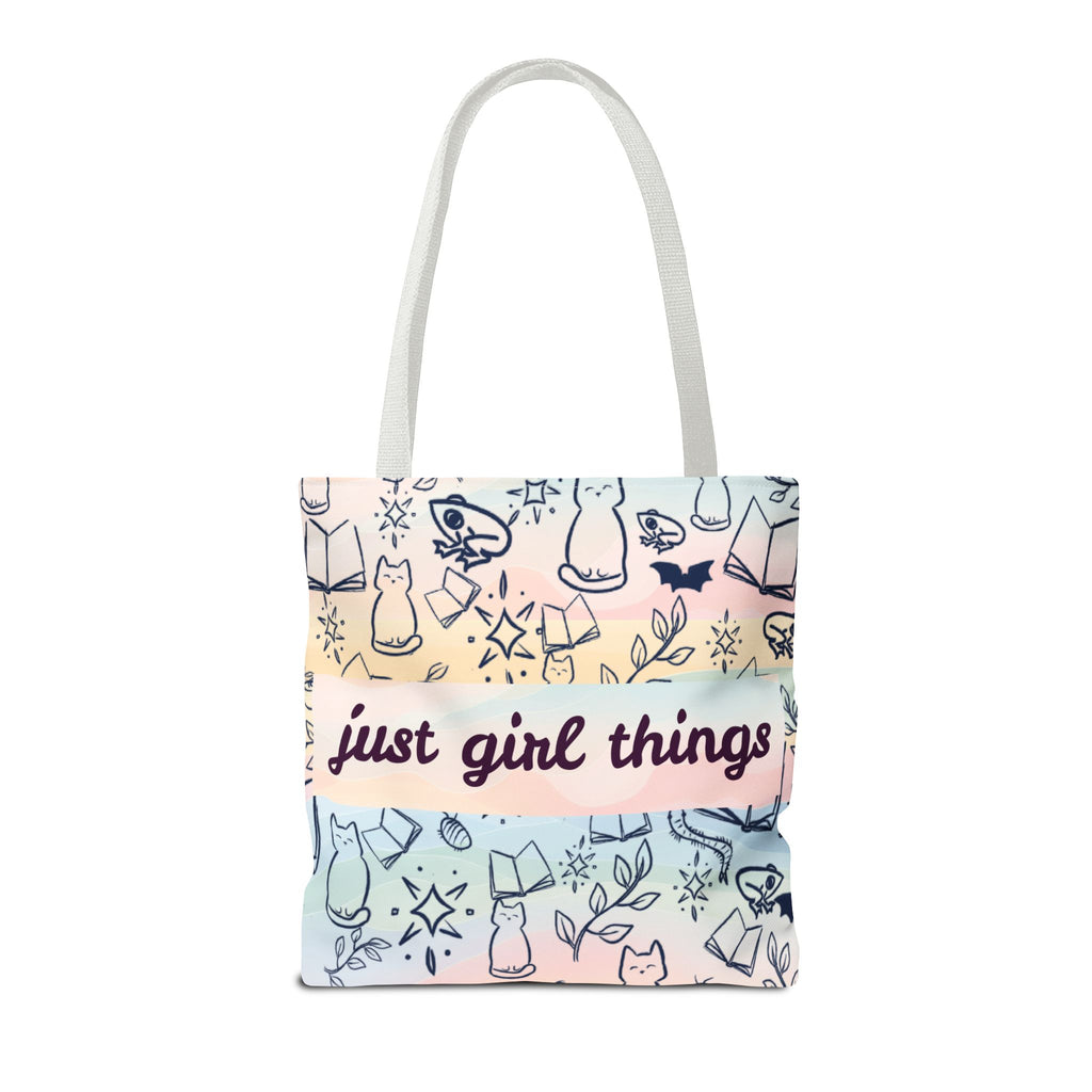 Just Girl Things Tote  "Cats, Books, Frogs & Bats? Yes, Please!"