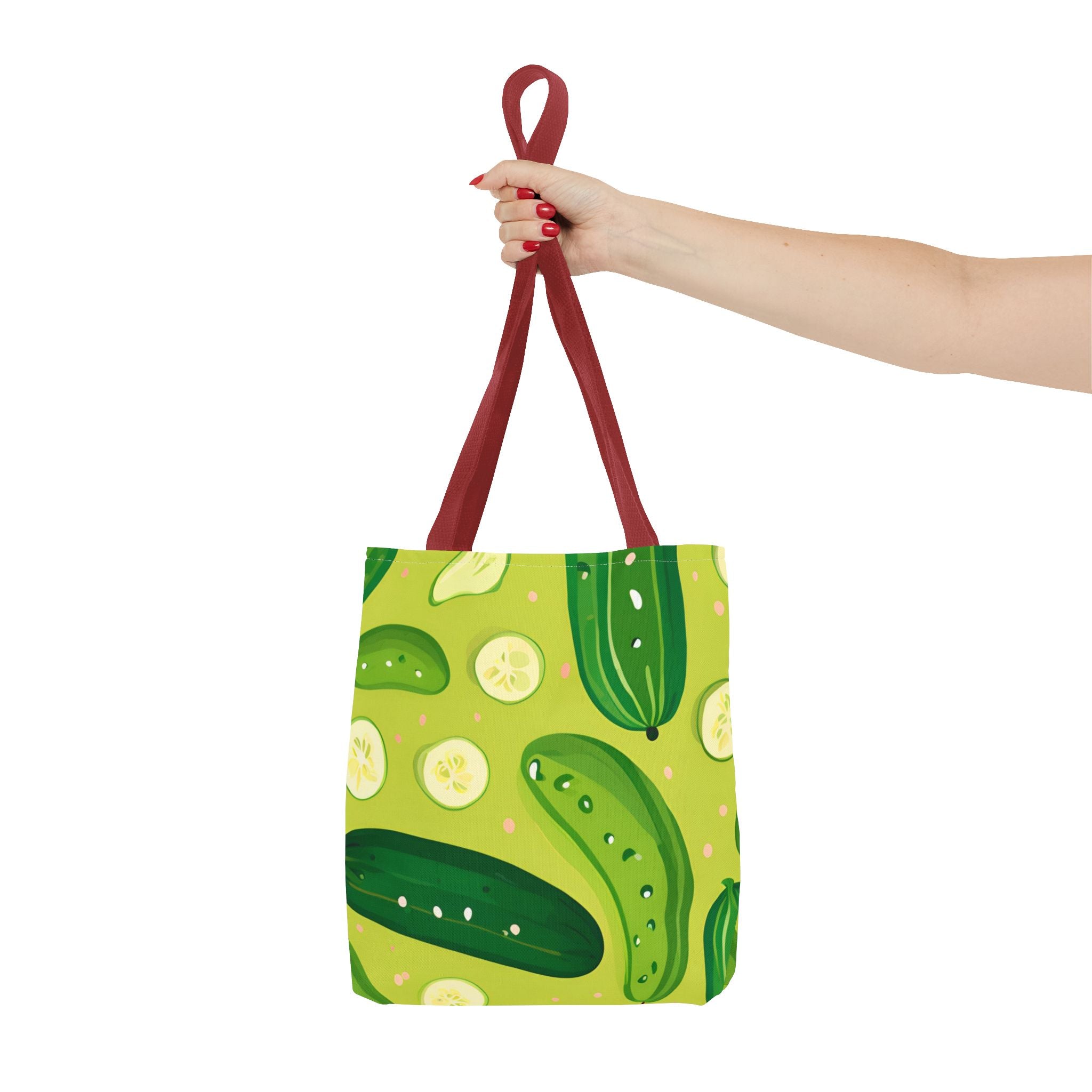 Pickles Pattern Tote Bag - Stylish Reusable Grocery & Beach Bag