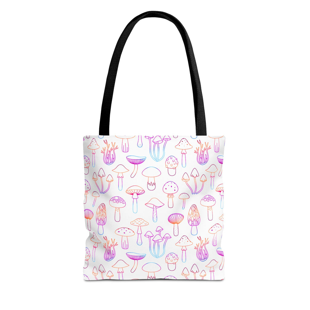 Colorful Mushroom Pattern Tote Bag - Eco-Friendly Grocery or Beach Tote