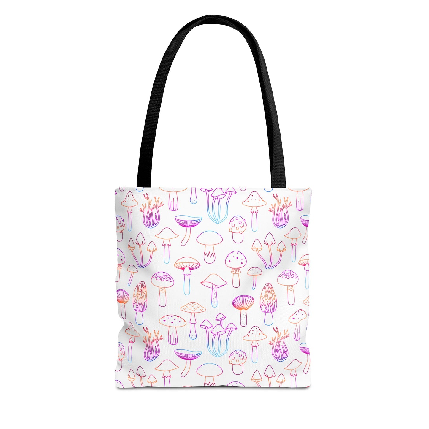 Colorful Mushroom Pattern Tote Bag - Eco-Friendly Grocery or Beach Tote