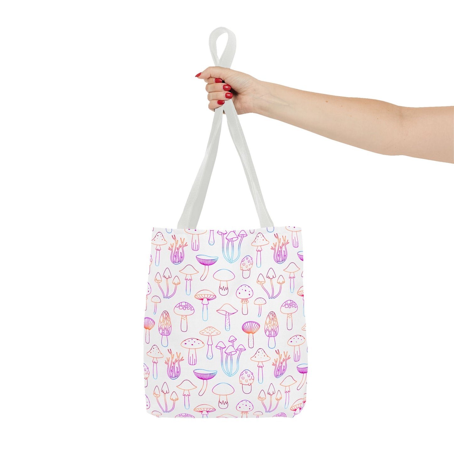 Colorful Mushroom Pattern Tote Bag - Eco-Friendly Grocery or Beach Tote
