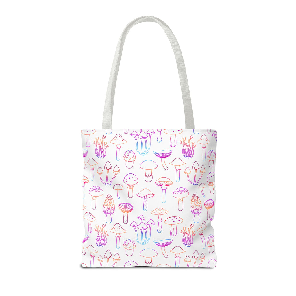 Colorful Mushroom Pattern Tote Bag - Eco-Friendly Grocery or Beach Tote