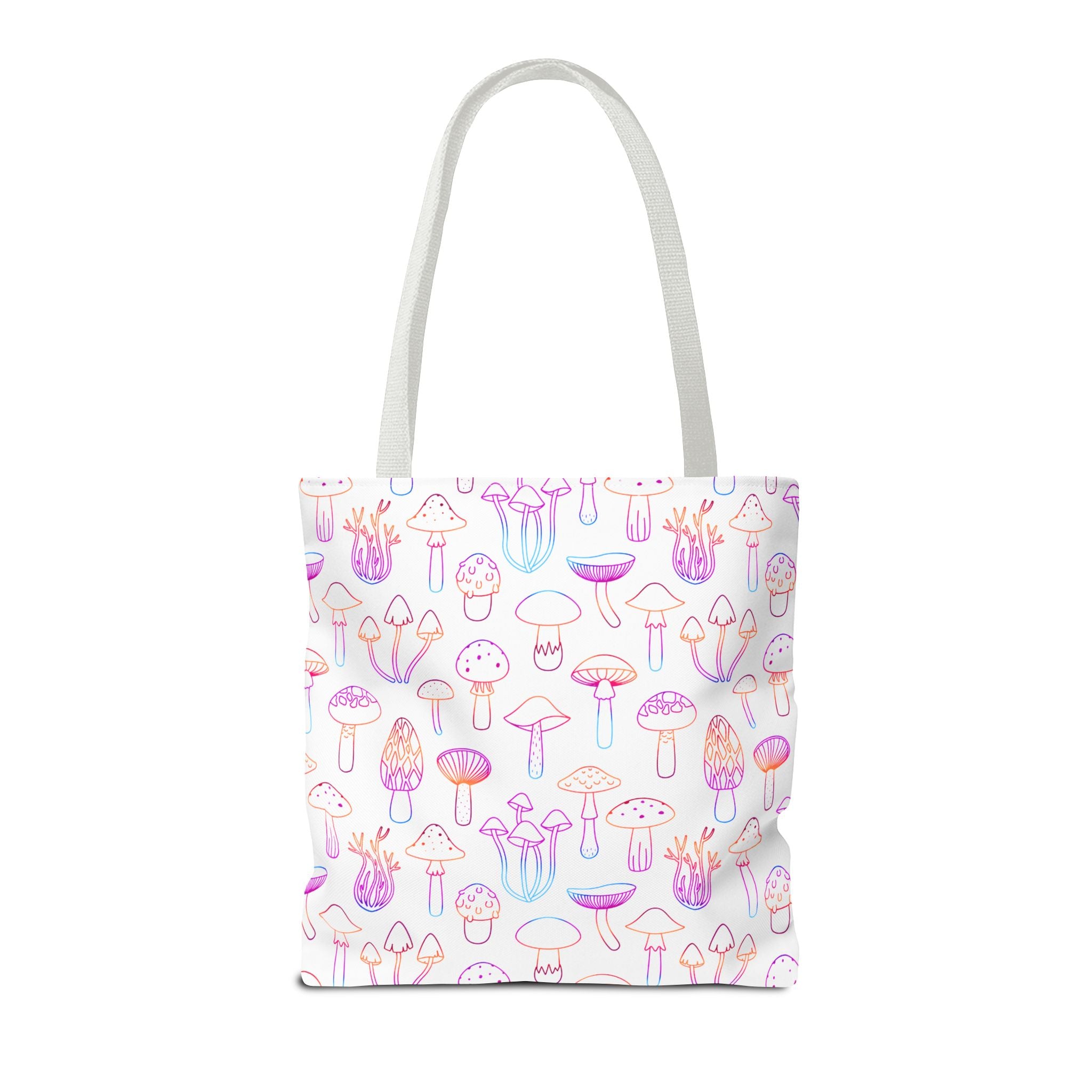 Colorful Mushroom Pattern Tote Bag - Eco-Friendly Grocery or Beach Tote