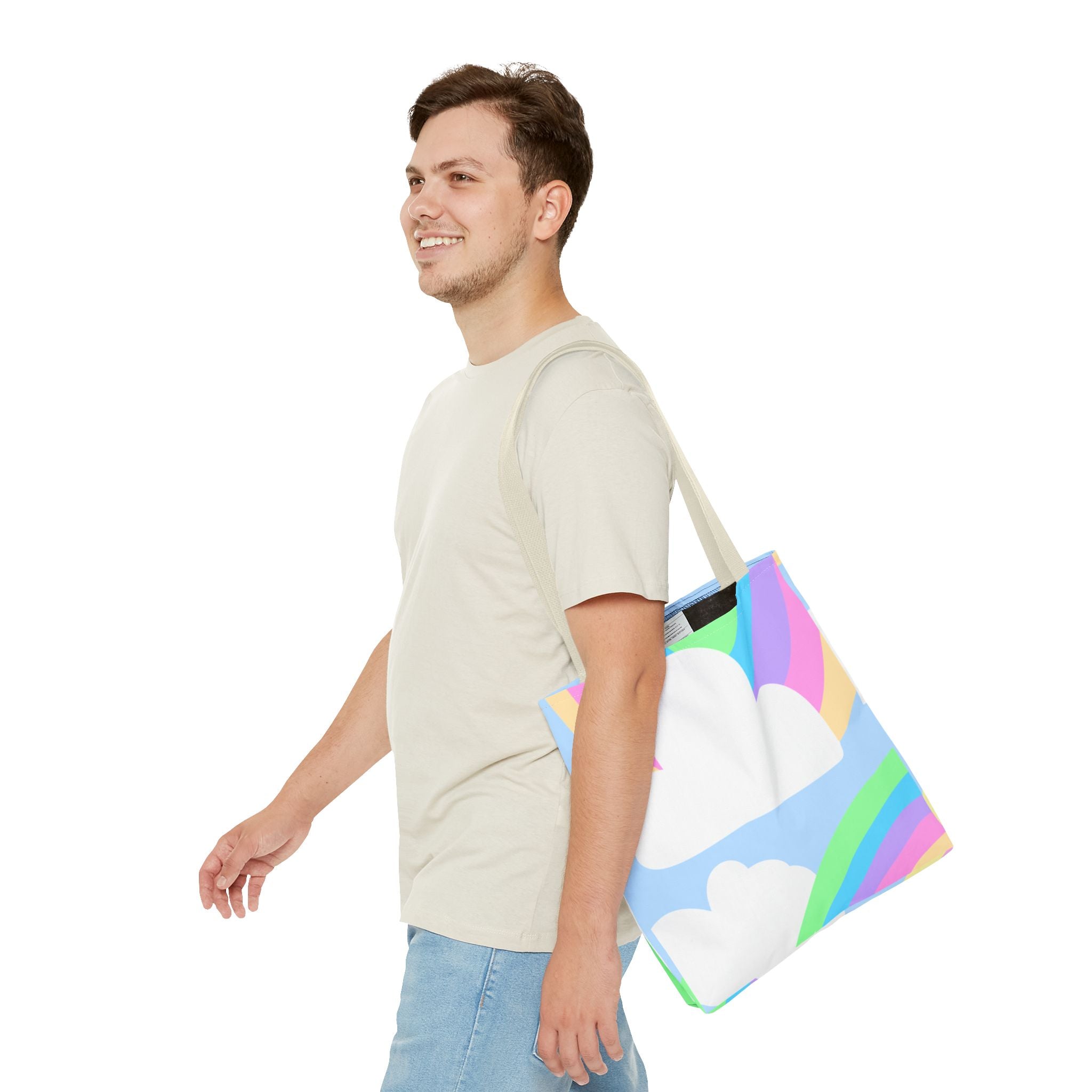 Pastel Rainbows & Clouds Tote - "Soft, Sweet, and Dreamy!"