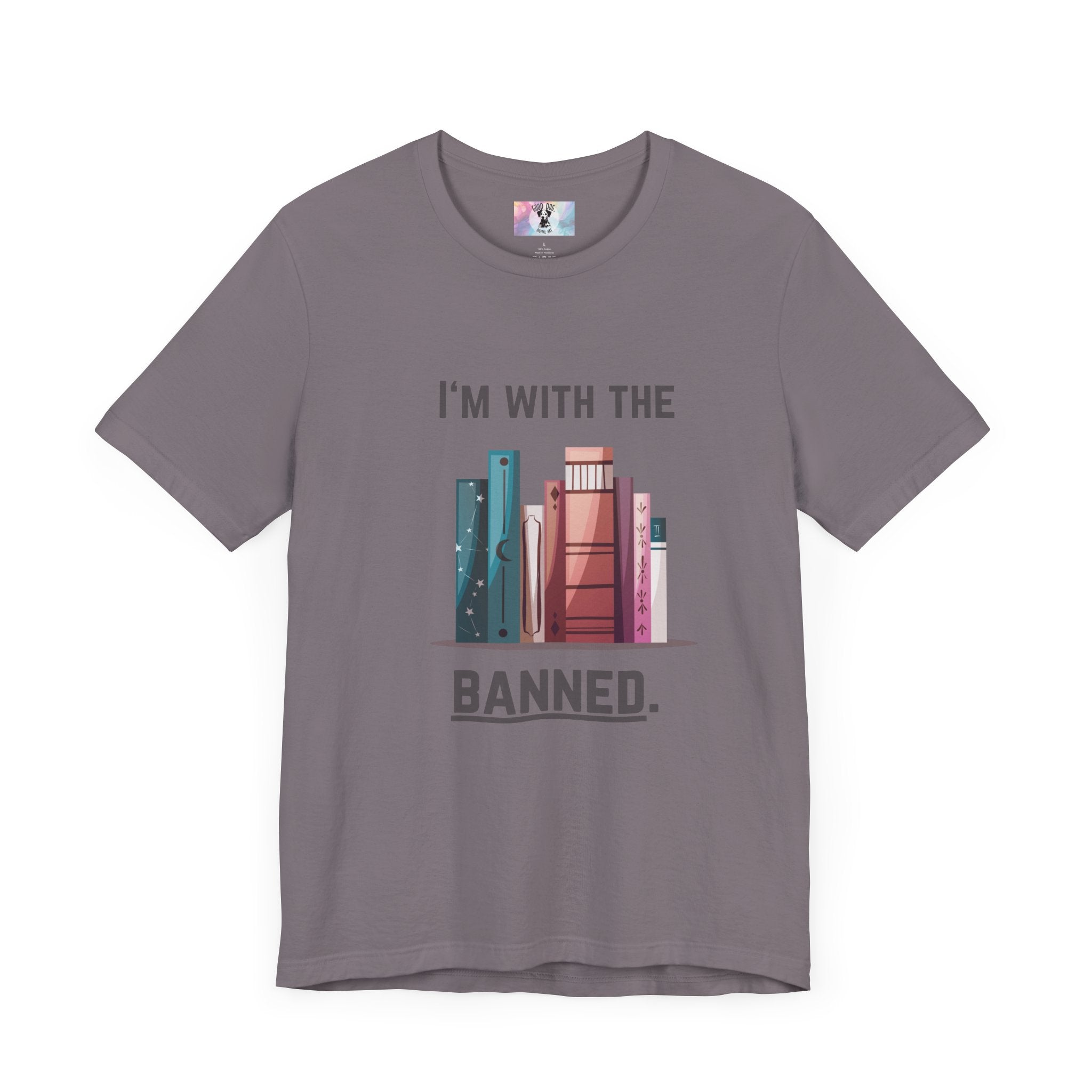 I'm with the Banned Book Tee | Literary Humor Shirt | Book Lover Gift | Unisex T-Shirt | Reading Advocacy Tee, Perfect for Book Festivals,