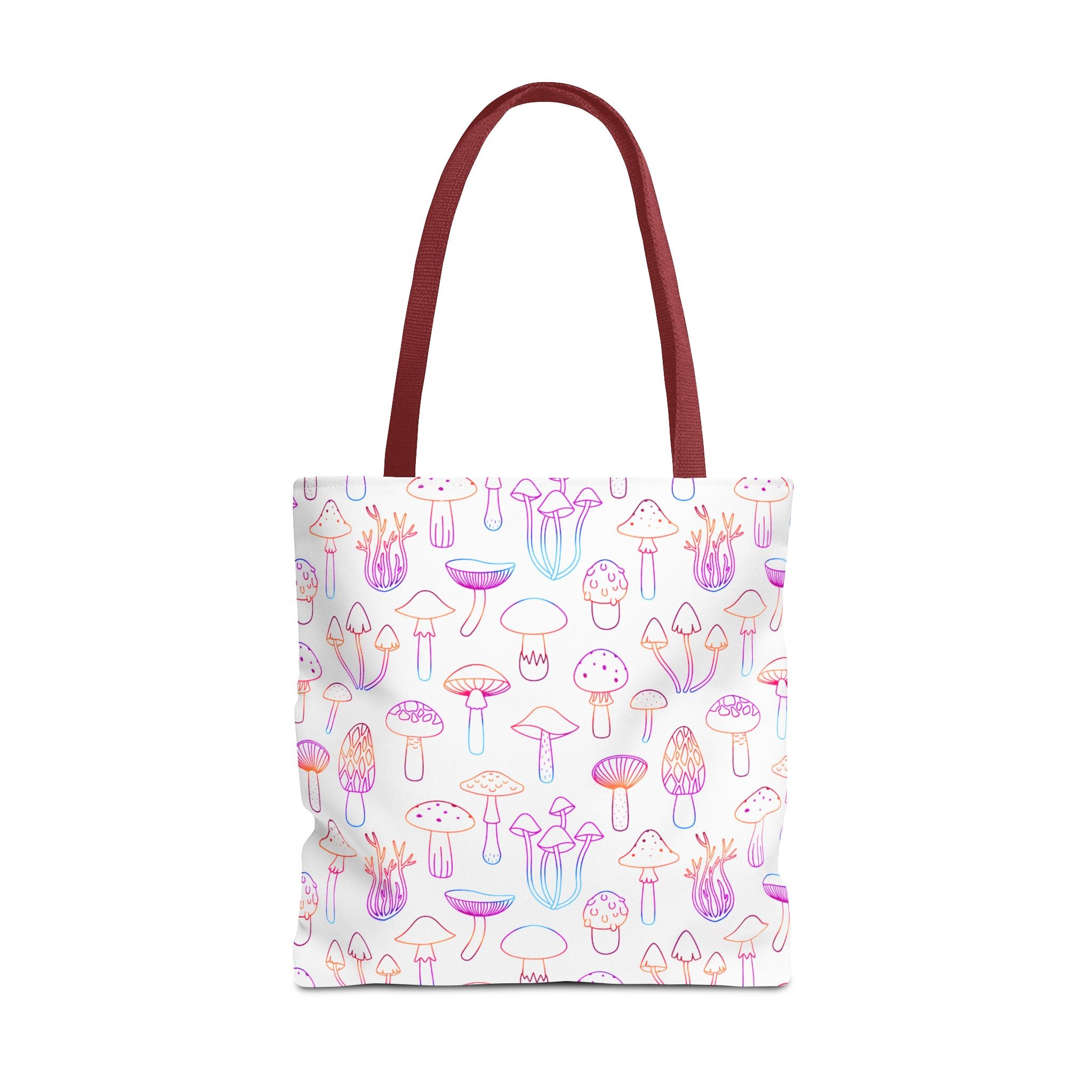Colorful Mushroom Pattern Tote Bag - Eco-Friendly Grocery or Beach Tote