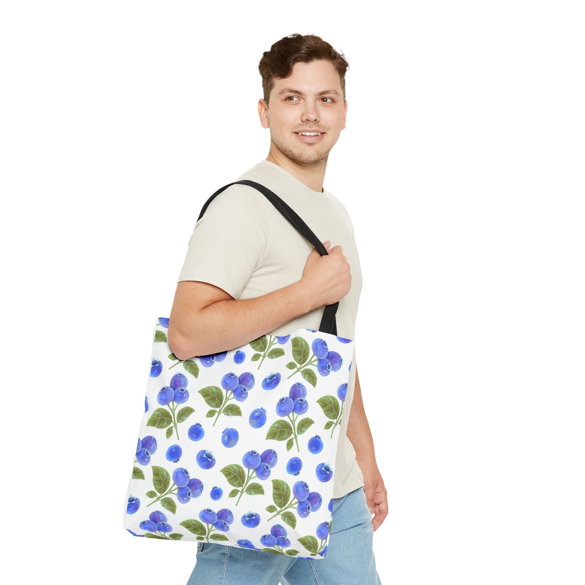 Blueberry Floral Tote Bag - Stylish and Eco-Friendly Shopping