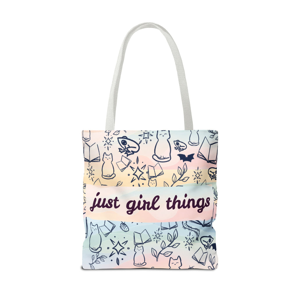 Just Girl Things Tote  "Cats, Books, Frogs & Bats? Yes, Please!"