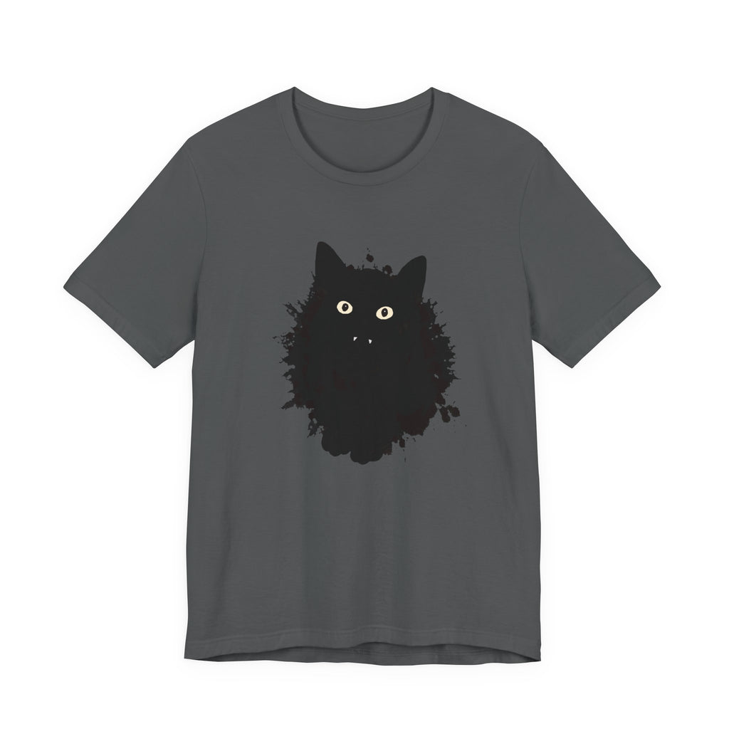 Black Cat Graphic Tee, Cozy Cat Lover T-Shirt, Perfect Gift for Cat Owners, Casual Wear, Animal Lover Apparel