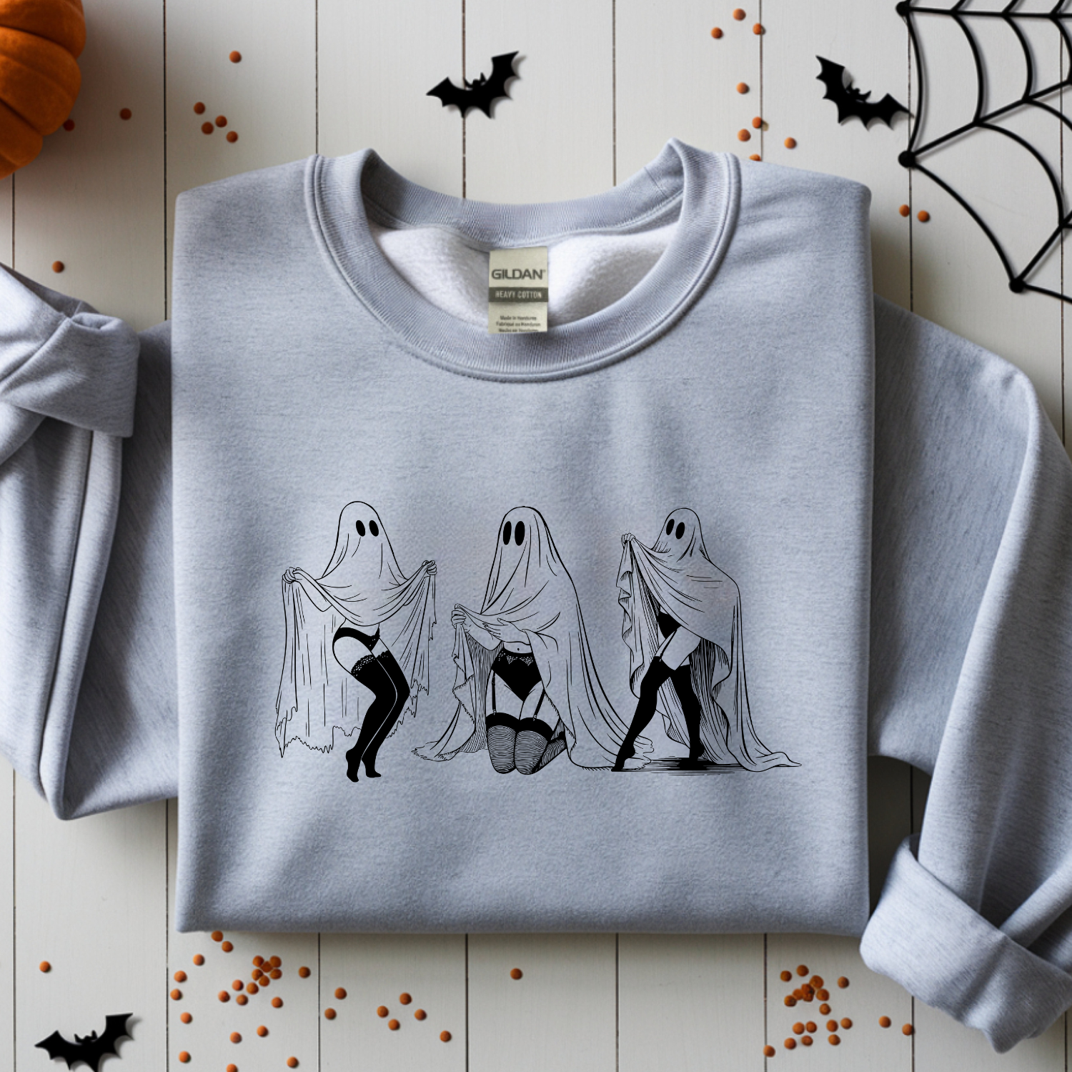 Whimsical Ghost Dance Sweatshirt, Cute Halloween Apparel, Cozy Fall Outfit, Unisex Crewneck, Spooky Costume