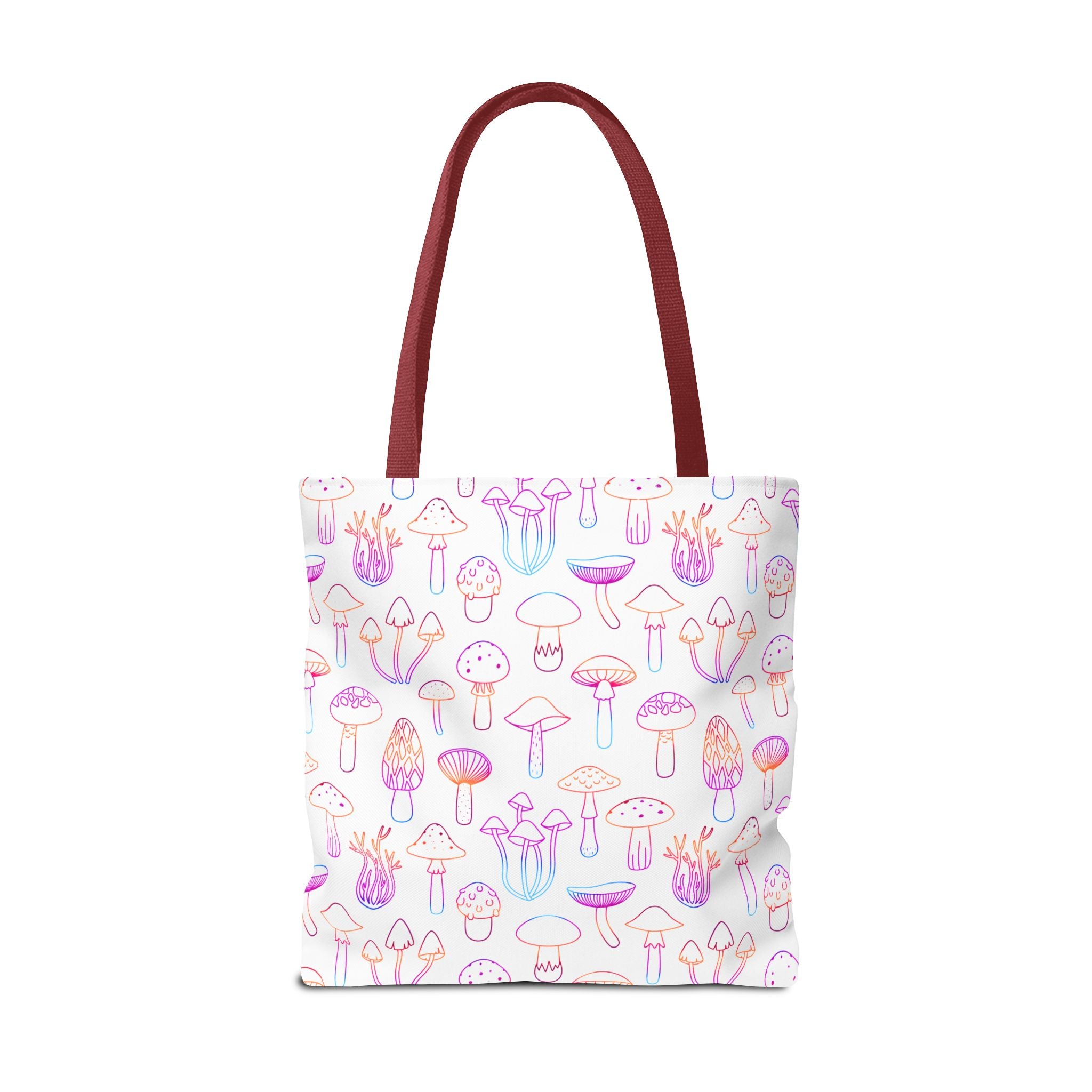 Colorful Mushroom Pattern Tote Bag - Eco-Friendly Grocery or Beach Tote
